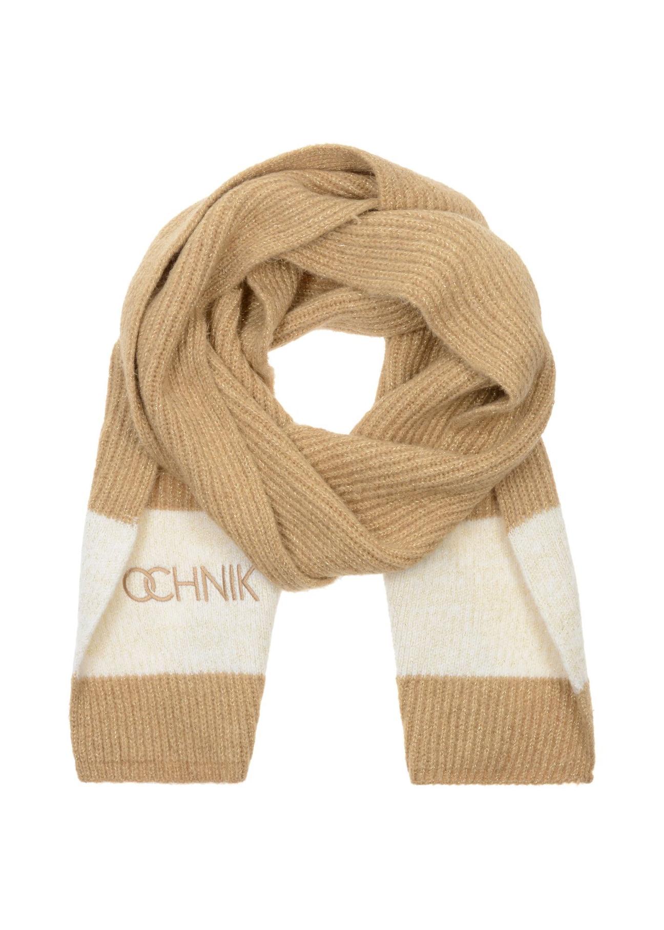 Beige women's scarf with OCHNIK logo SZADT-0125A-81(Z24)-04