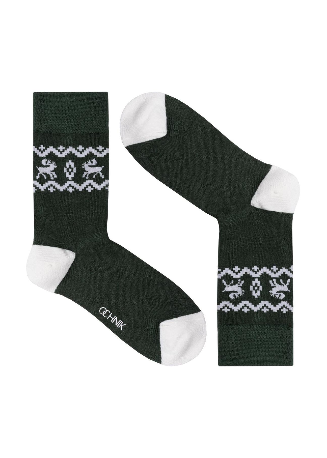 Green men's socks SKAMT-0184-54(Z23)-01