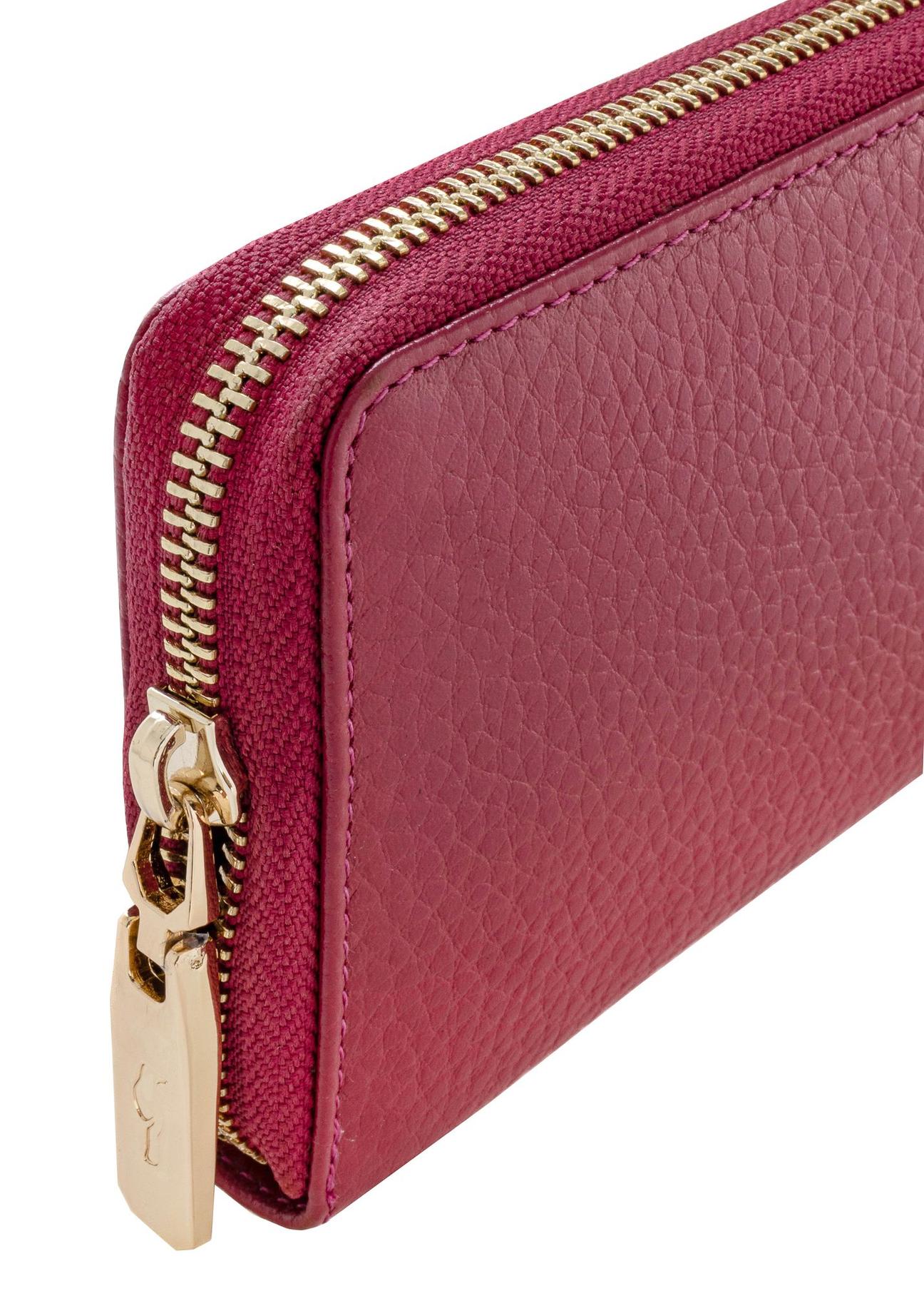 Large pink leather women's wallet PORES-0800B-34(W24)-06