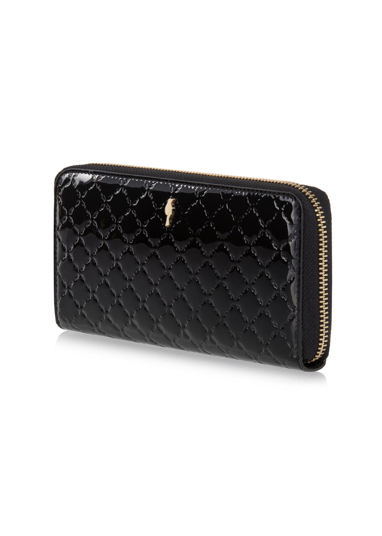 Women's lacquered leather wallet PORES-0841A-99(W23)-03