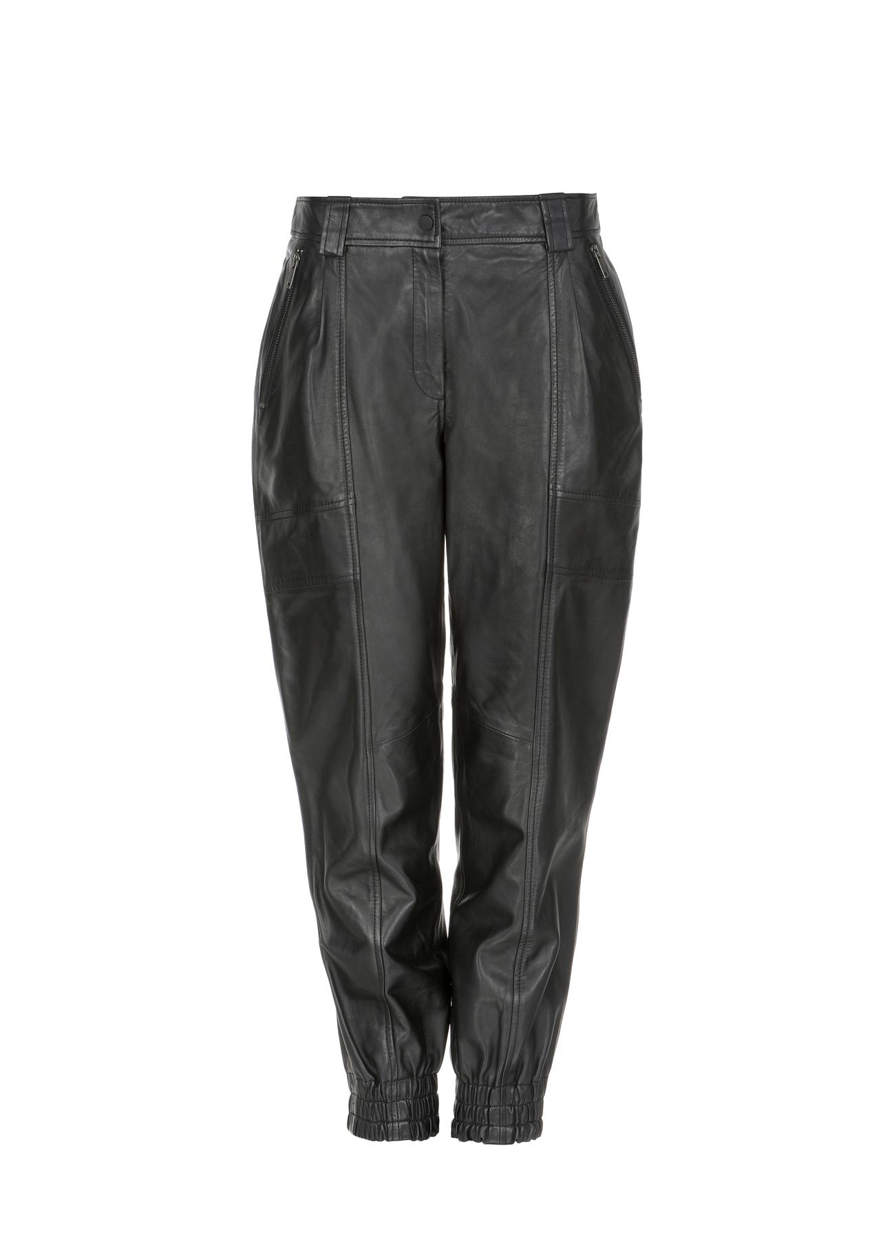 Women's leather joggers SPODS-0033-5339(W24)-04