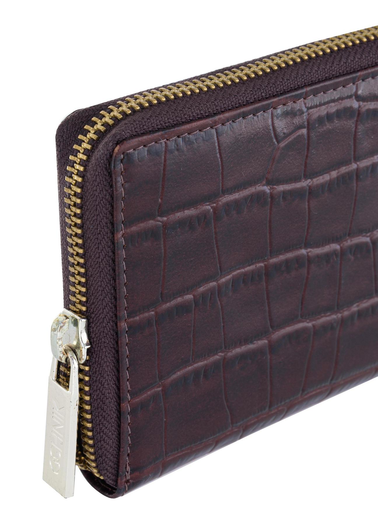 Large brown croco women's wallet PORES-0844-89(W23)-06