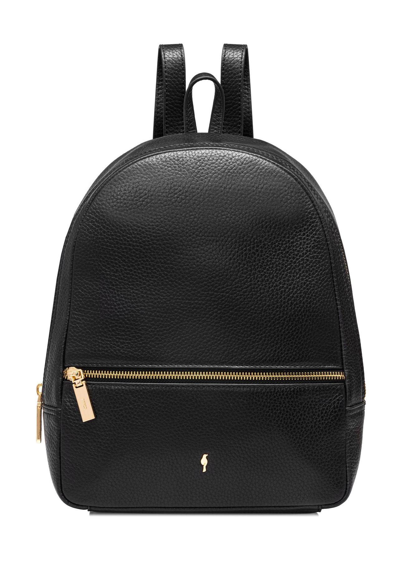 Black leather women's backpack TORES-0898C-99(W25)-01