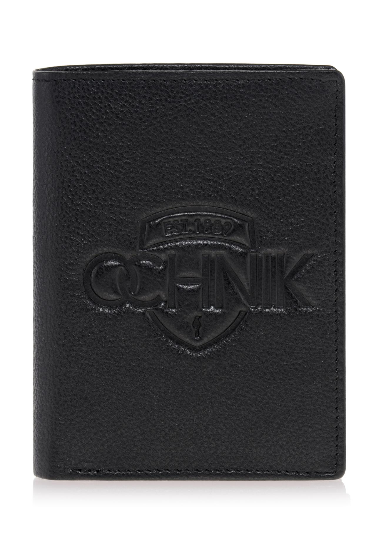 Men's leather wallet with embossing PORMS-0010A-99(W23)-01