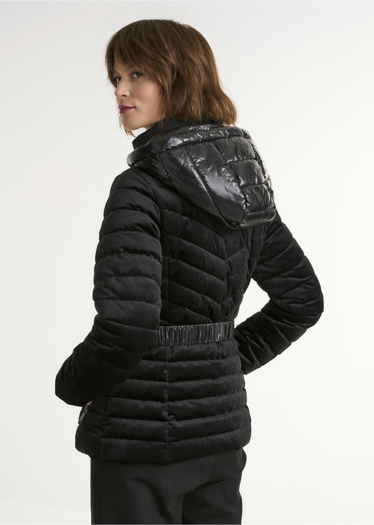 Women's autumn jacket with hood KURDT-0392-99(Z22)-03