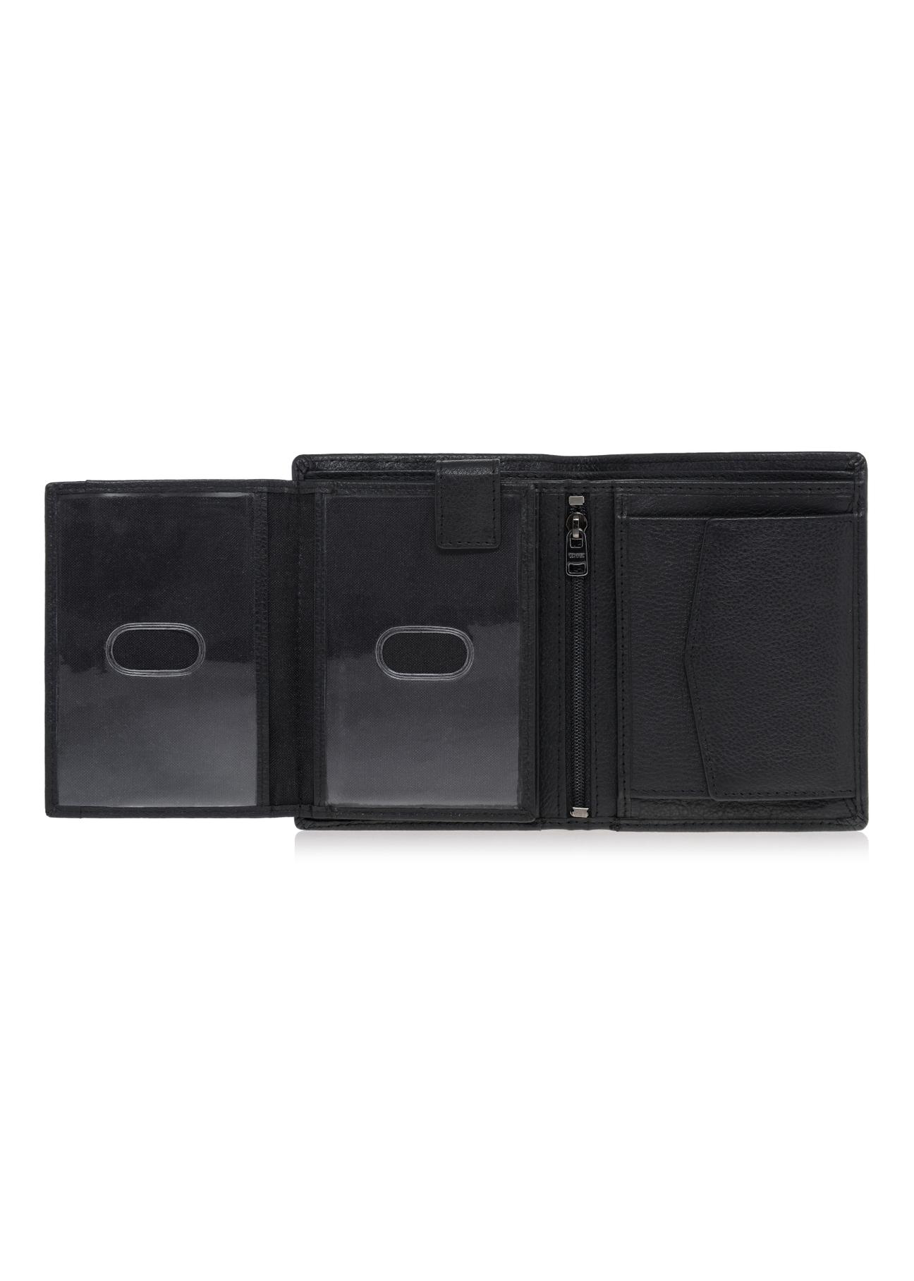 Men's leather wallet with embossing PORMS-0010A-99(W23)-04