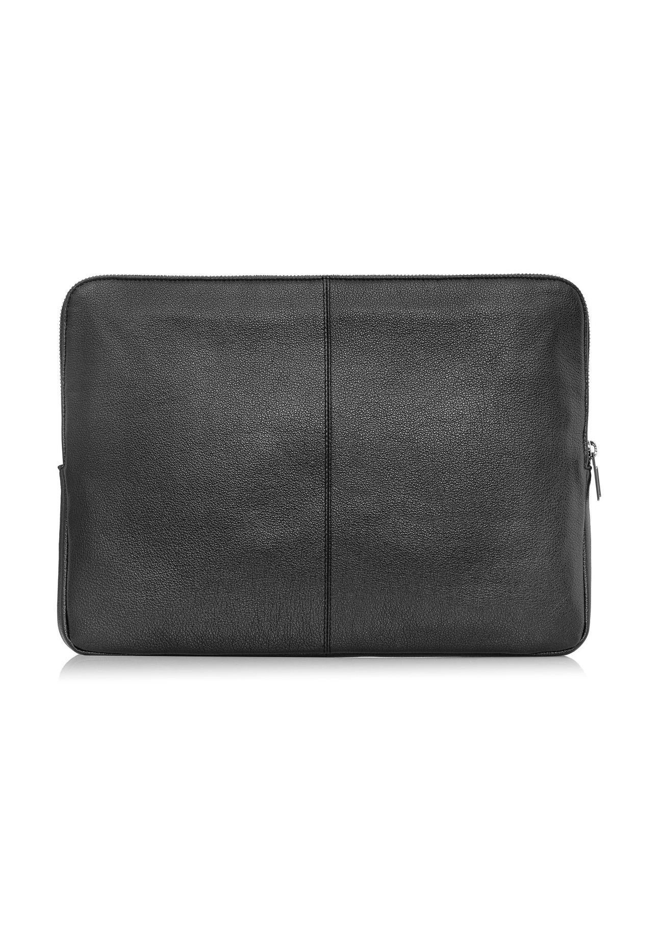 Black leather men's briefcase TORMS-0446-99(W25)-03