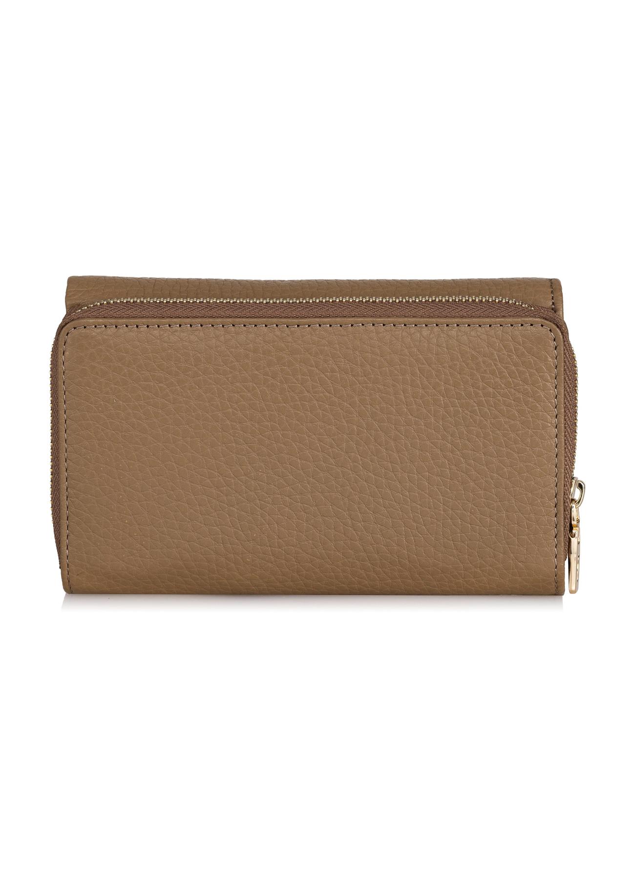 Large beige leather women's wallet PORES-0801C-81(Z23)-03