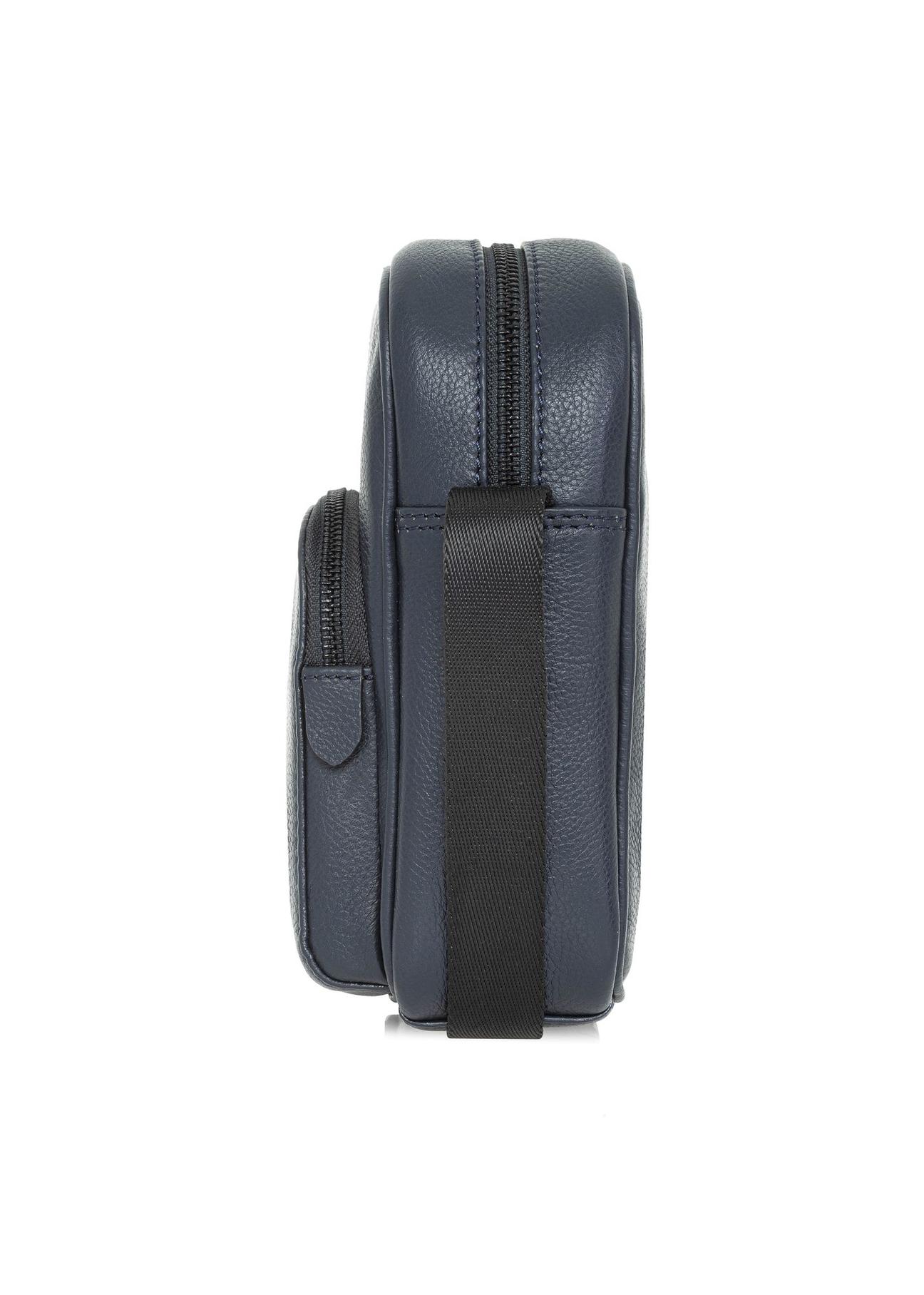 Navy blue leather men's bag TORMS-0017D-69(W25)-03