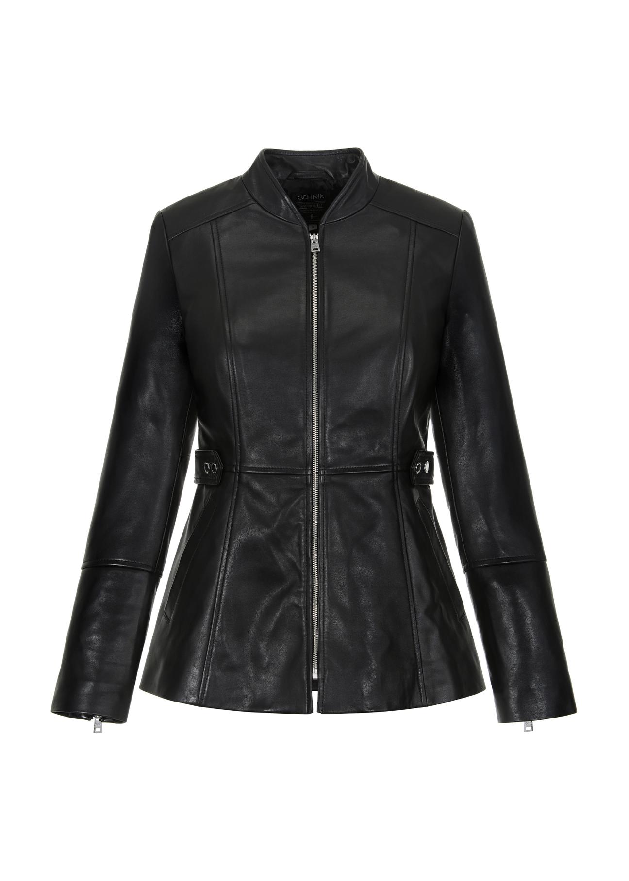 Women's waisted leather jacket KURDS-0424-5491(Z23)-04