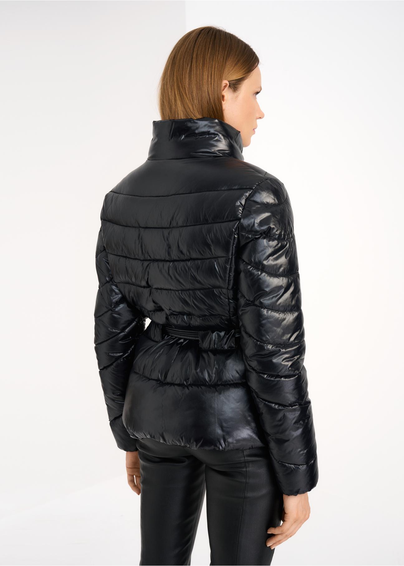 Women's quilted jacket with belt KURDT-0309-99(Z22)-02