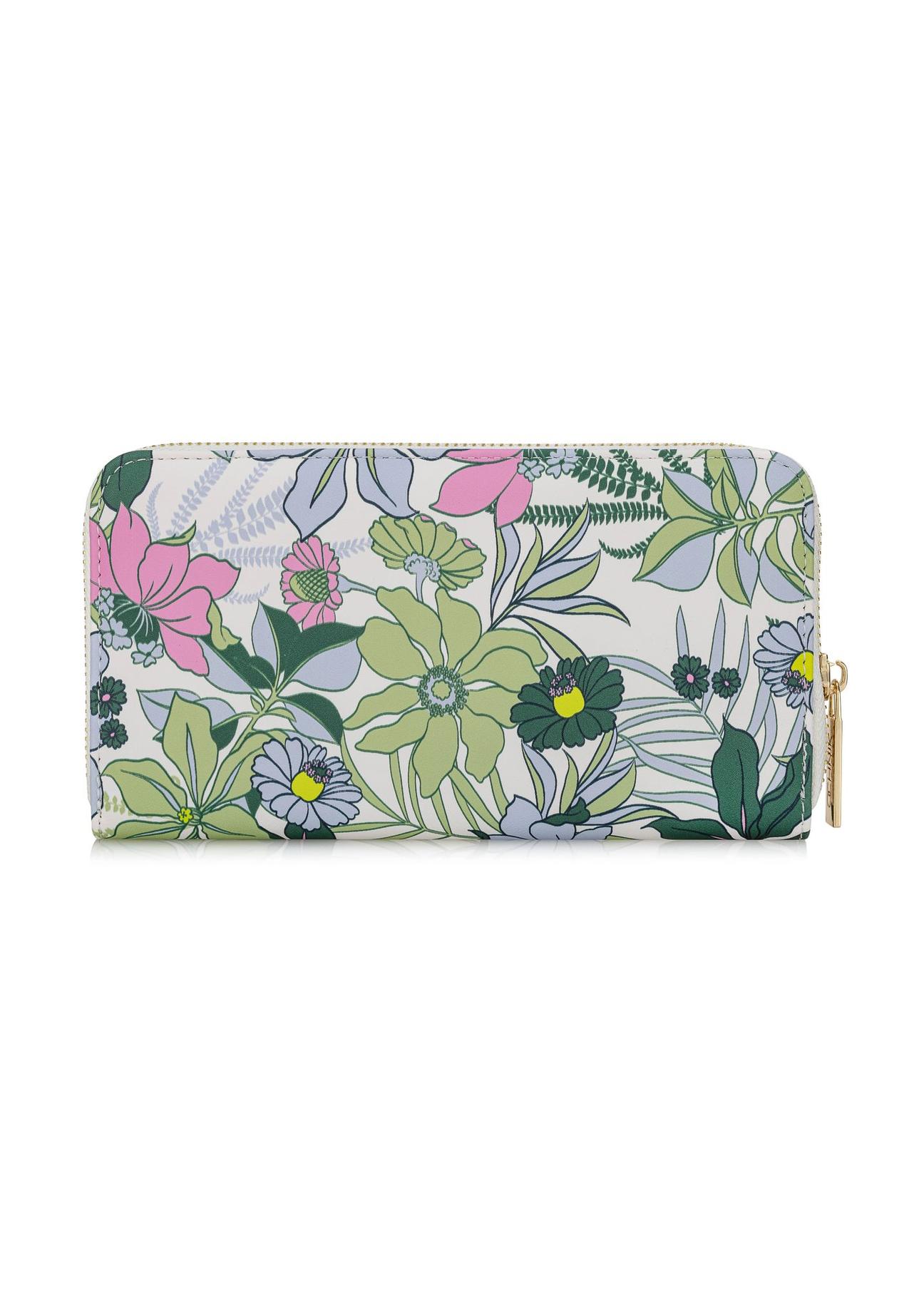 Large women's wallet in floral pattern POREC-0375-15(W24)-04