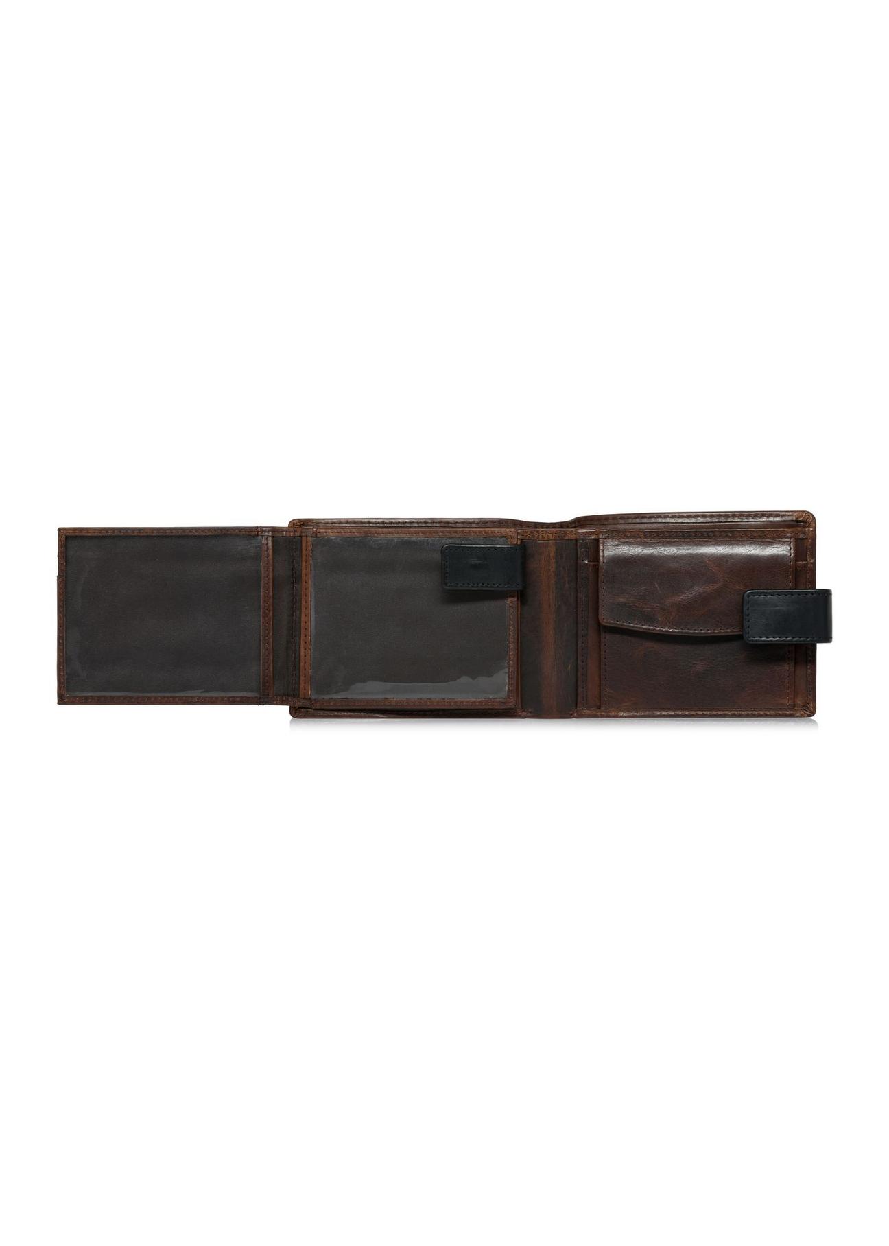 Brown men's leather wallet PORMS-0612-89(Z24)-05