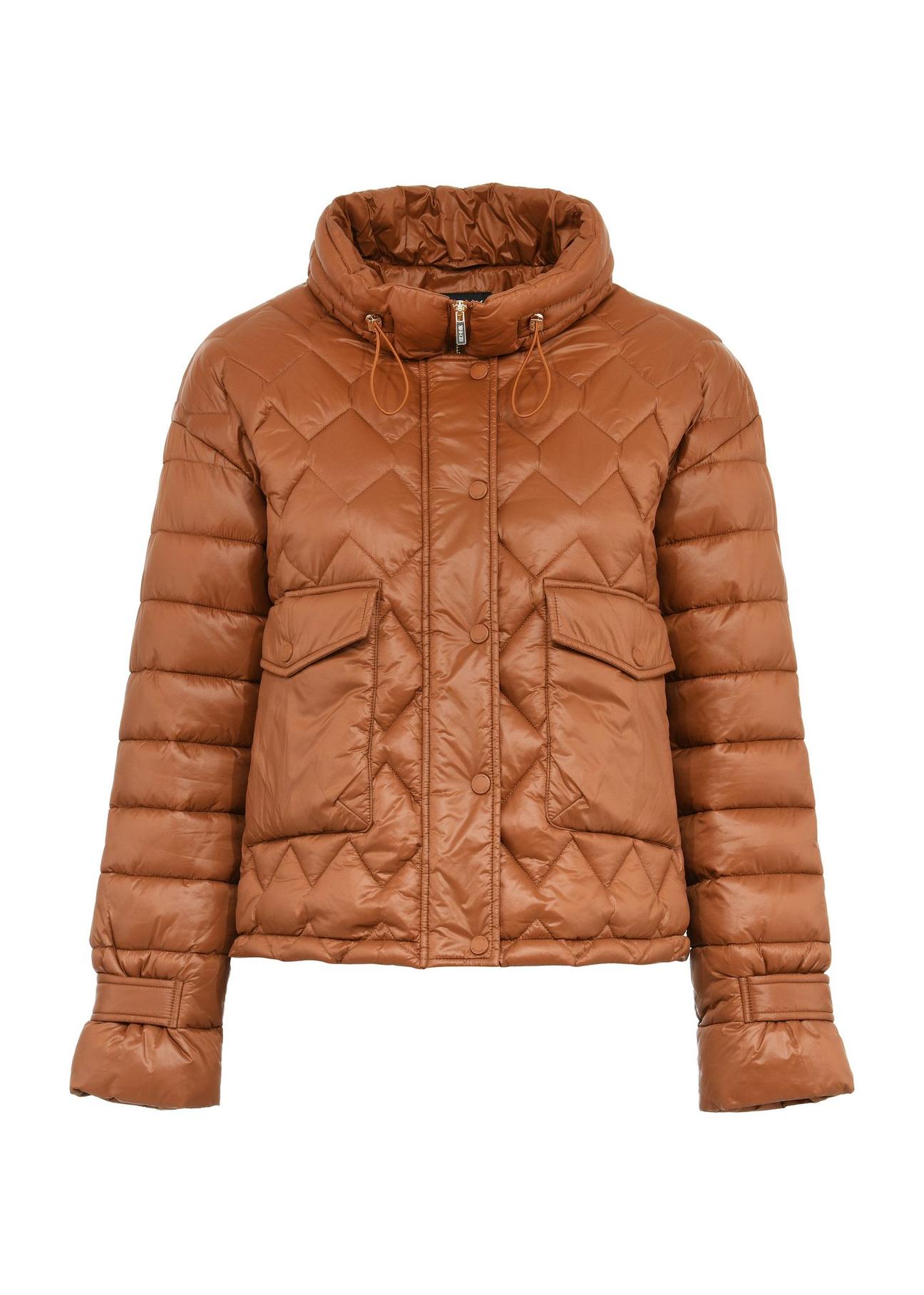 Quilted camel insulated women's jacket KURDT-0537-81(Z24)v-04