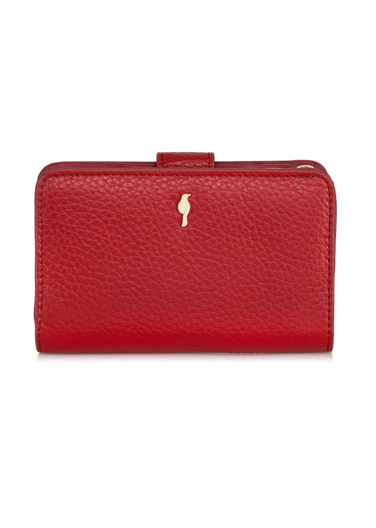 Women's red leather wallet PORES-0896-40(Z23)-01