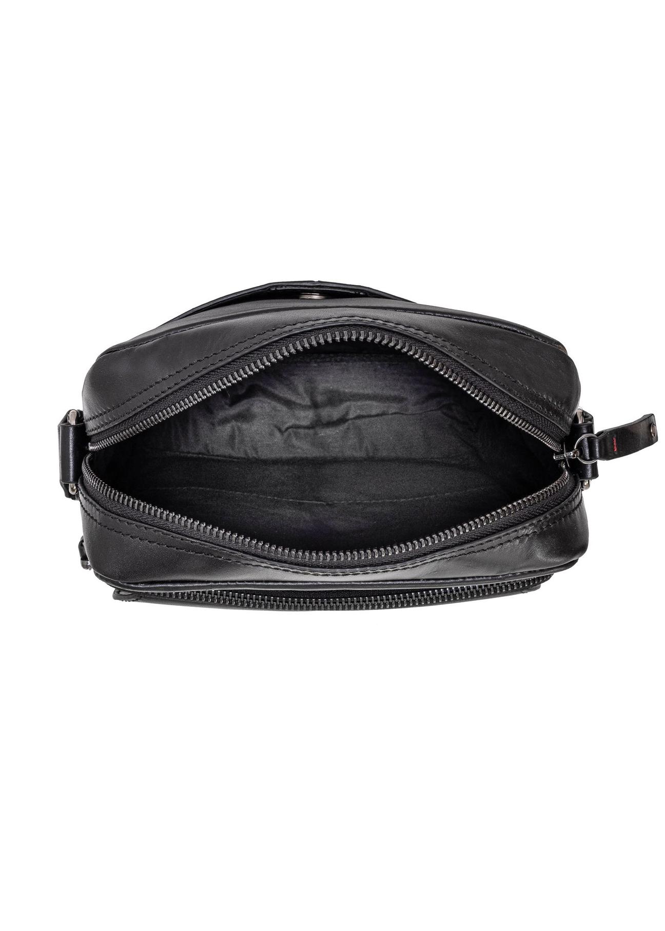 Black leather men's messenger bag TORMS-0442-99(Z24)-05