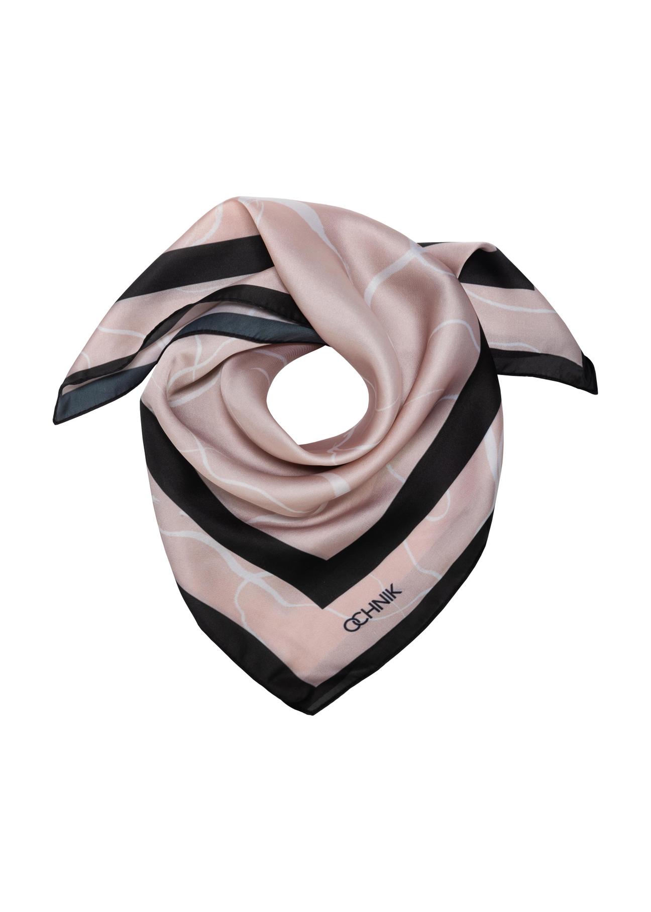 Women's scarf with asymmetrical pattern SZADT-0152-81(W23)-02