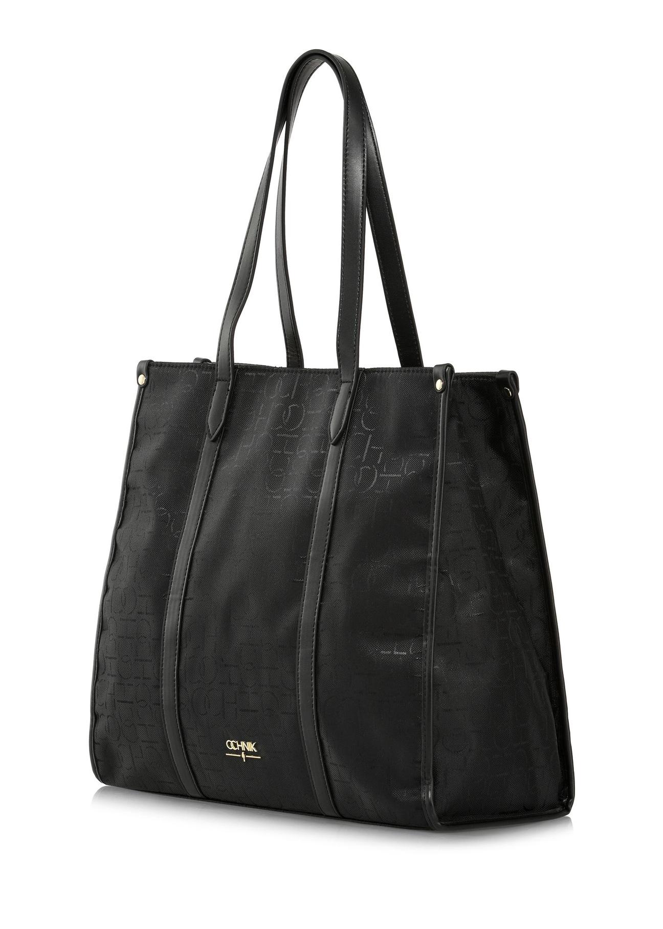 Black women's shopper bag TOREN-0279-99(W24)-03