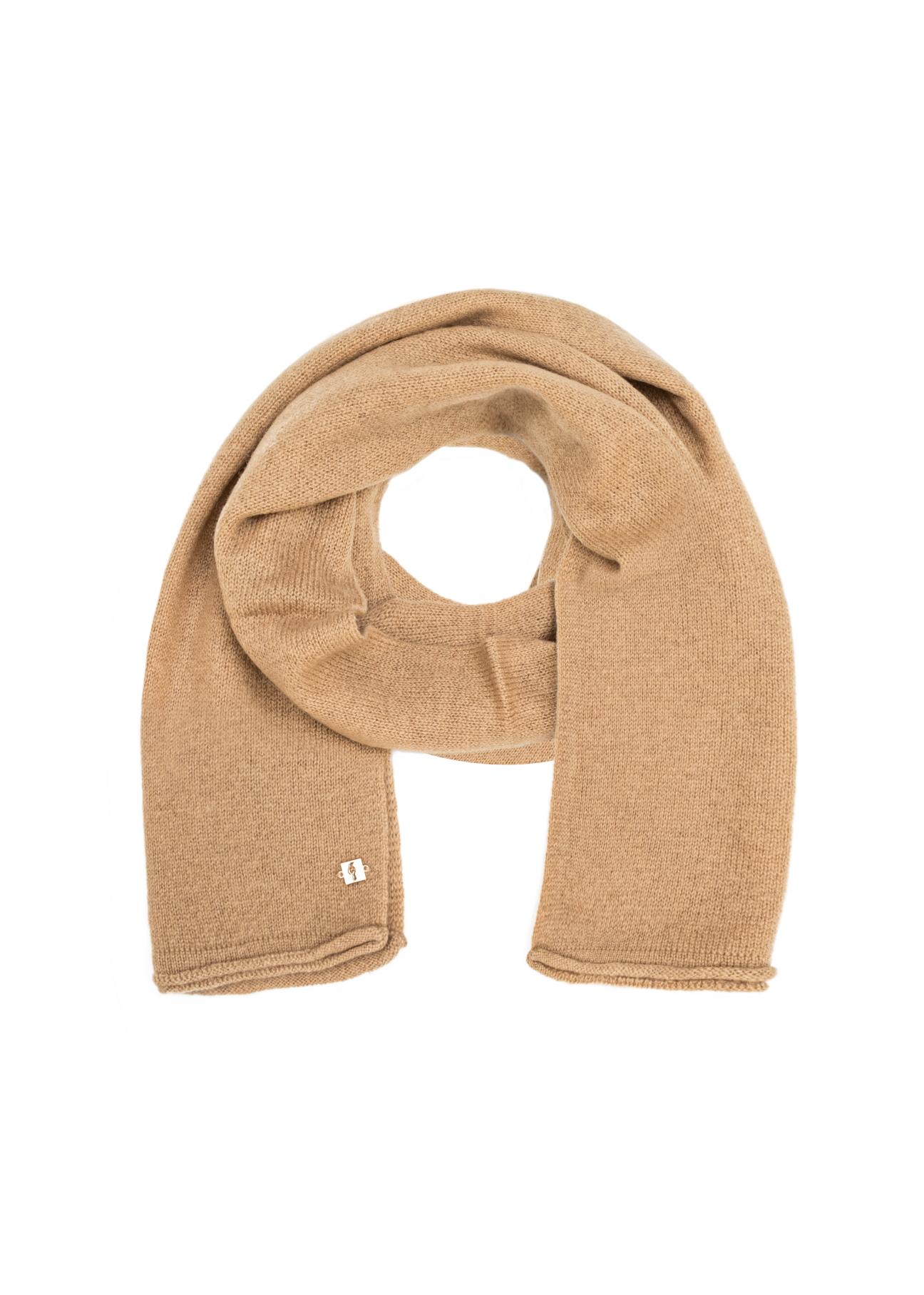 Women's cashmere beige scarf SZADT-0093-81(Z24)-03