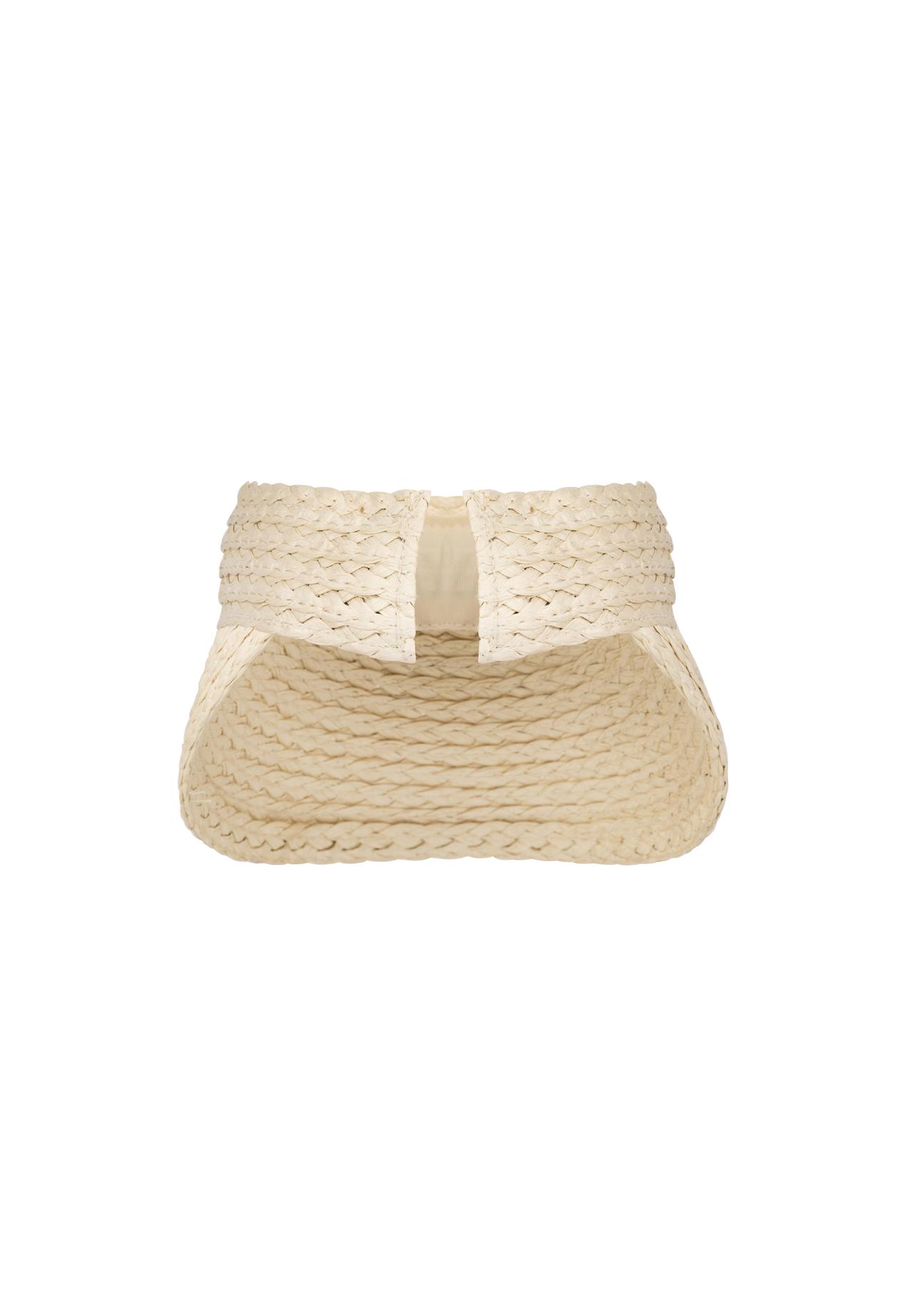 Women's braided straw visor KAPDT-0032-23(W24)-02