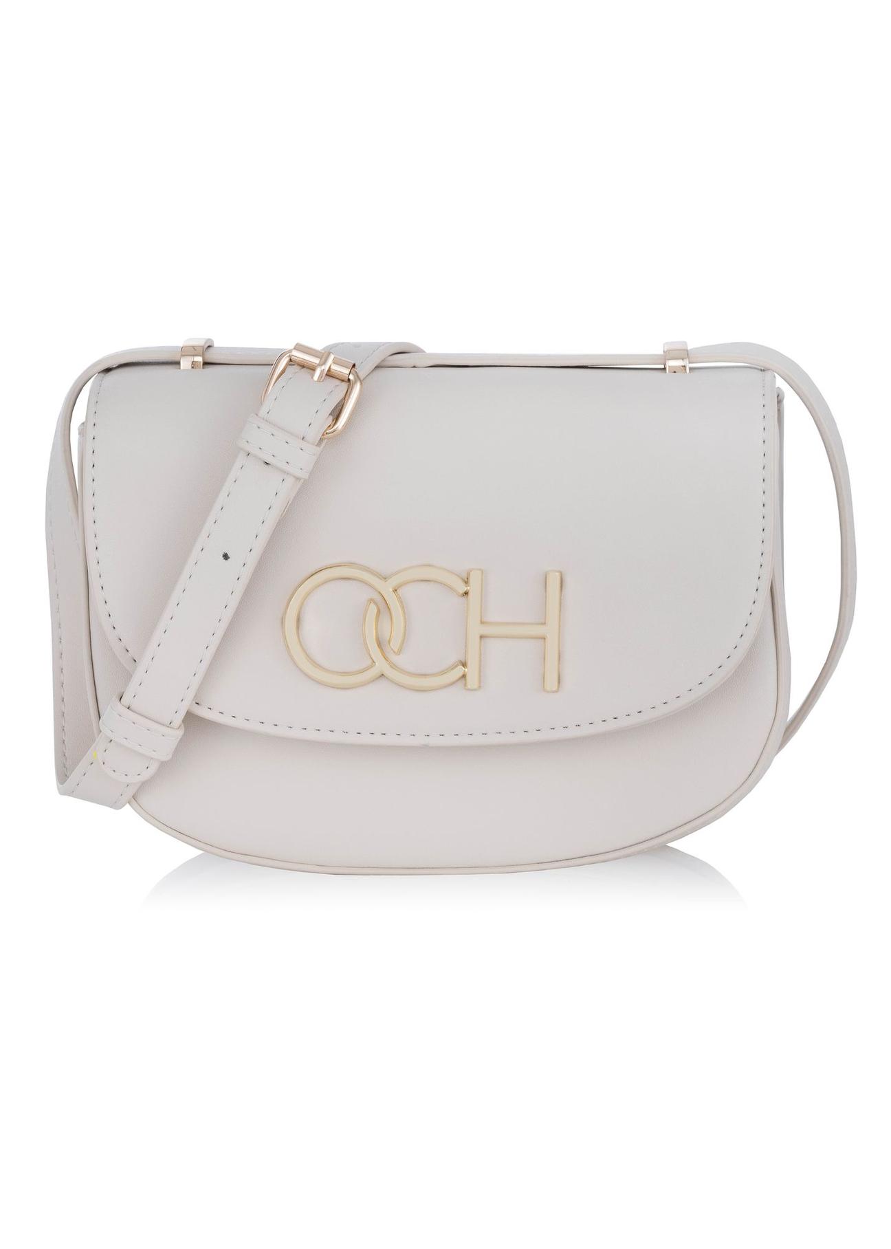 Cream logo saddle bag TOREC-0757A-12(W24)-01