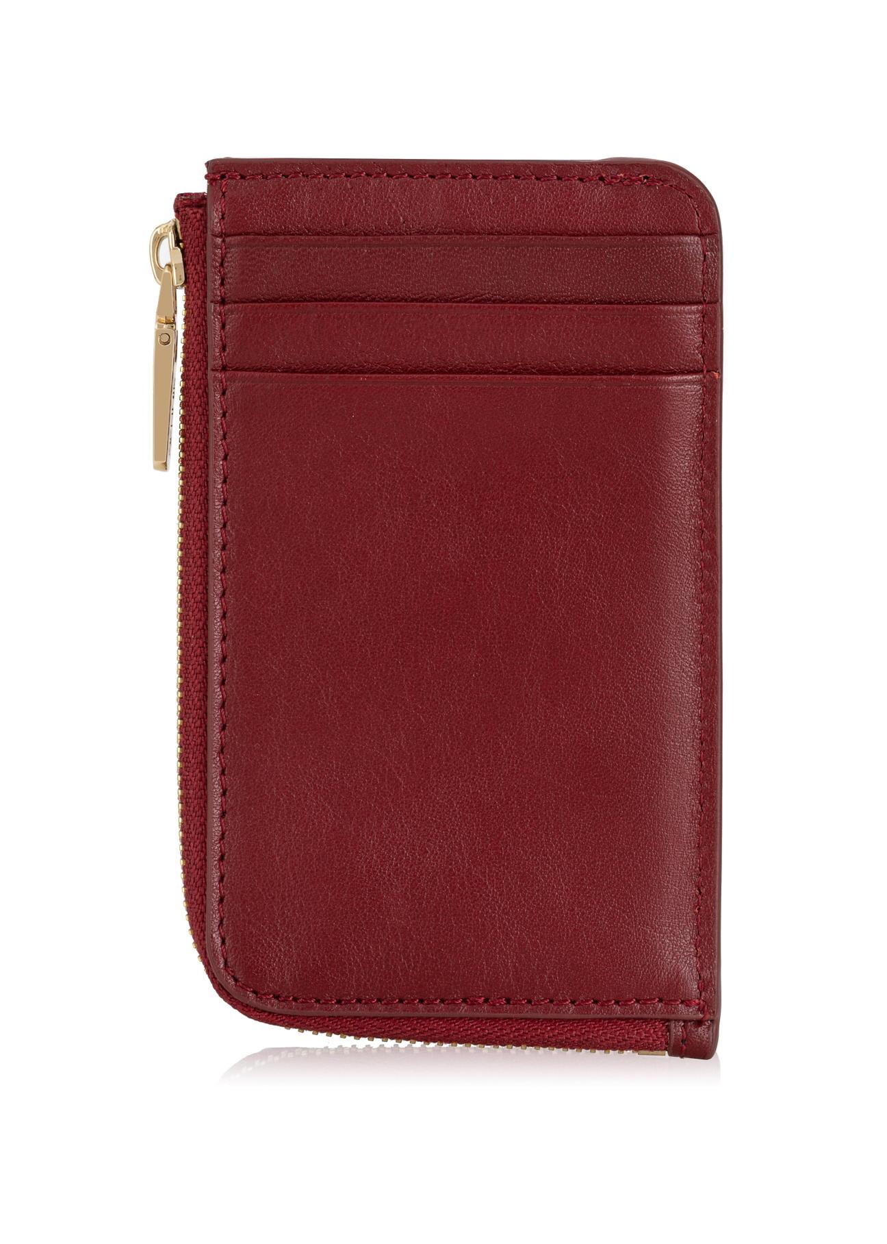 Women's red leather wallet PORES-0866-40(Z23)-03