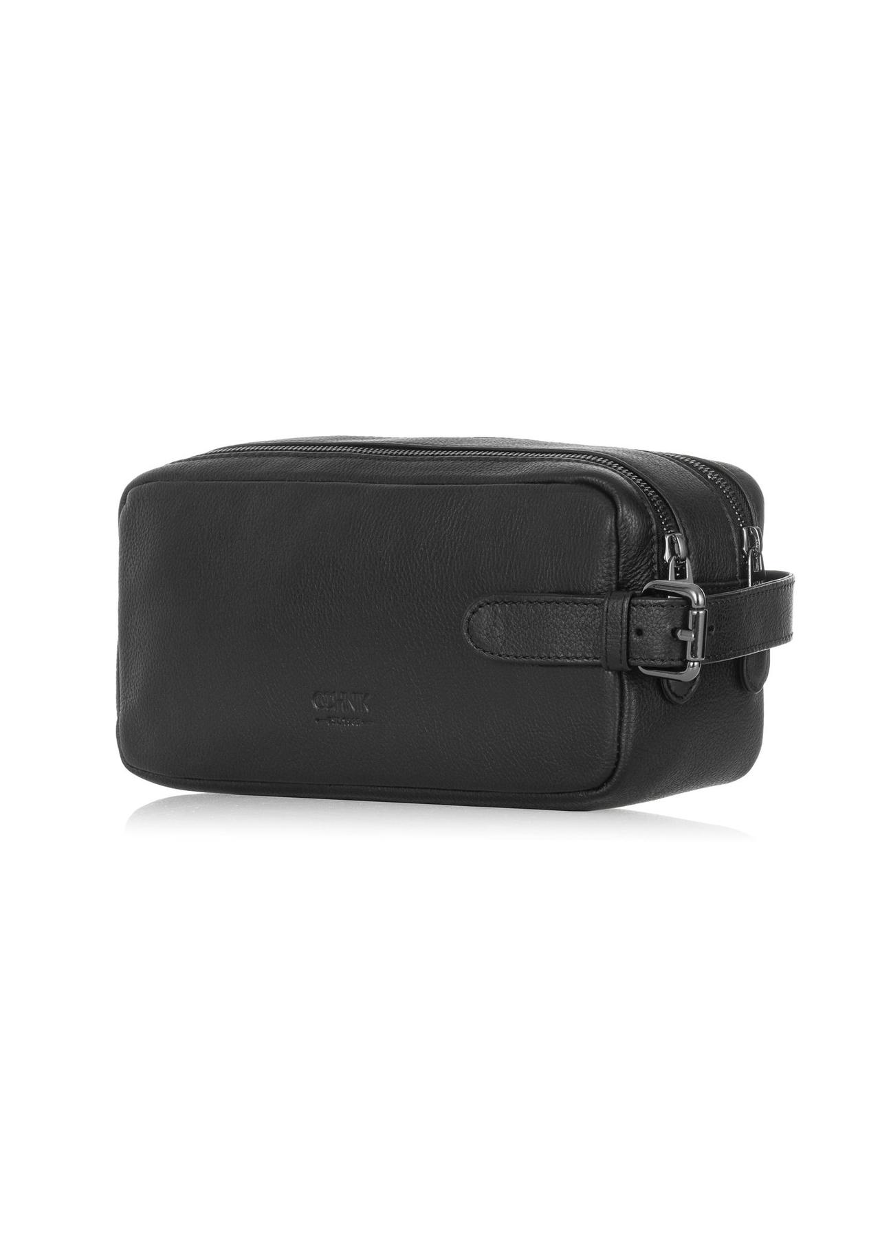 Men's leather cosmetic bag with embossing TORMS-0412-99(W24)-03