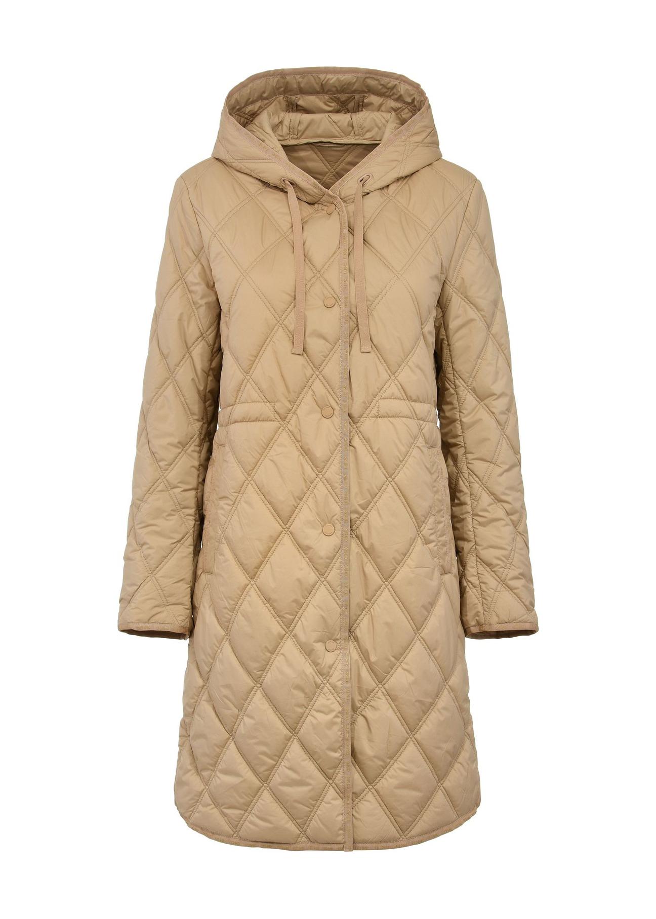 Beige quilted women's jacket KURDT-0579-81(W25)-01