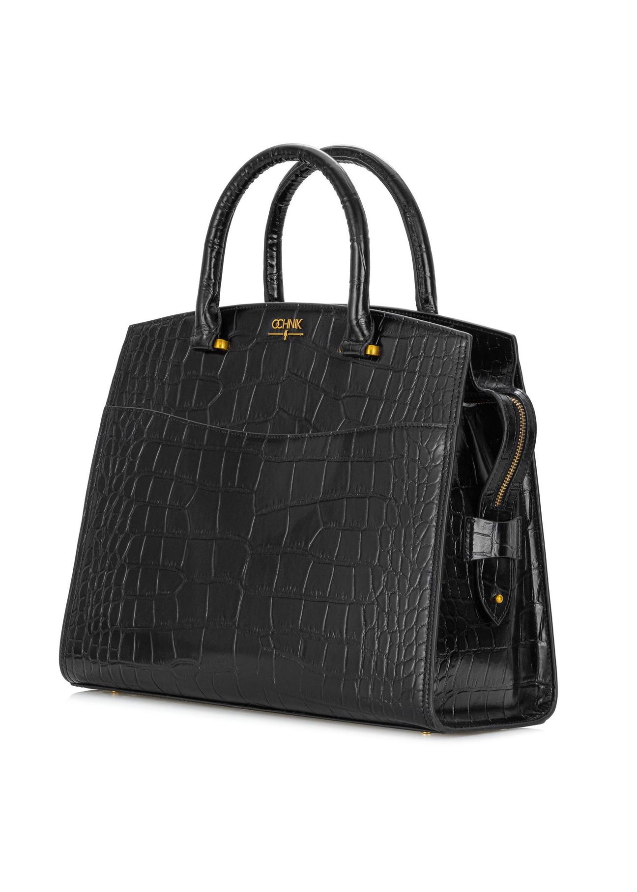 Leather elegant women's croco bag TORES-1060-97(Z24)-02