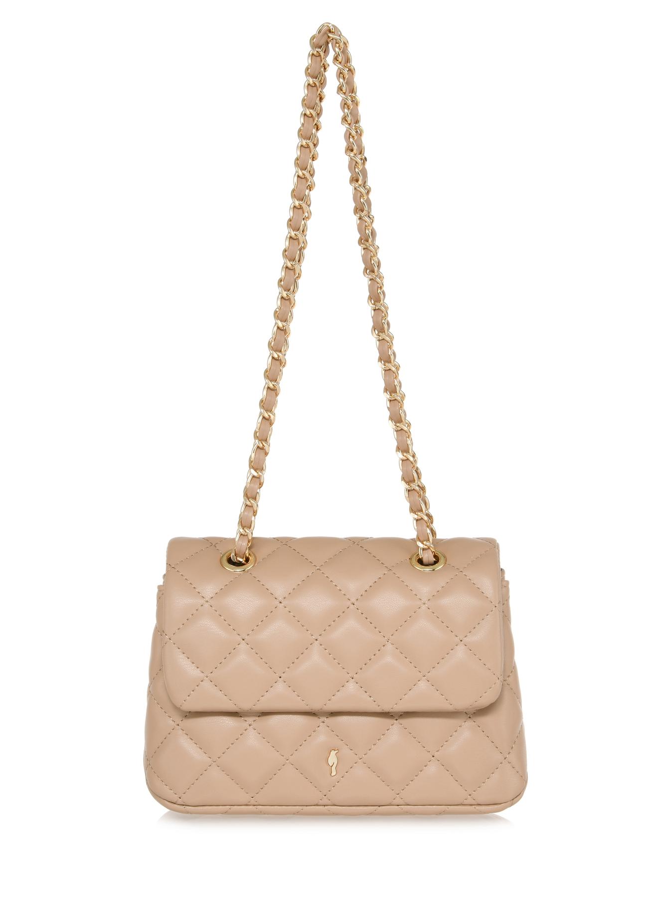 Beige quilted chain handbag TOREC-0932-81(W24)-01