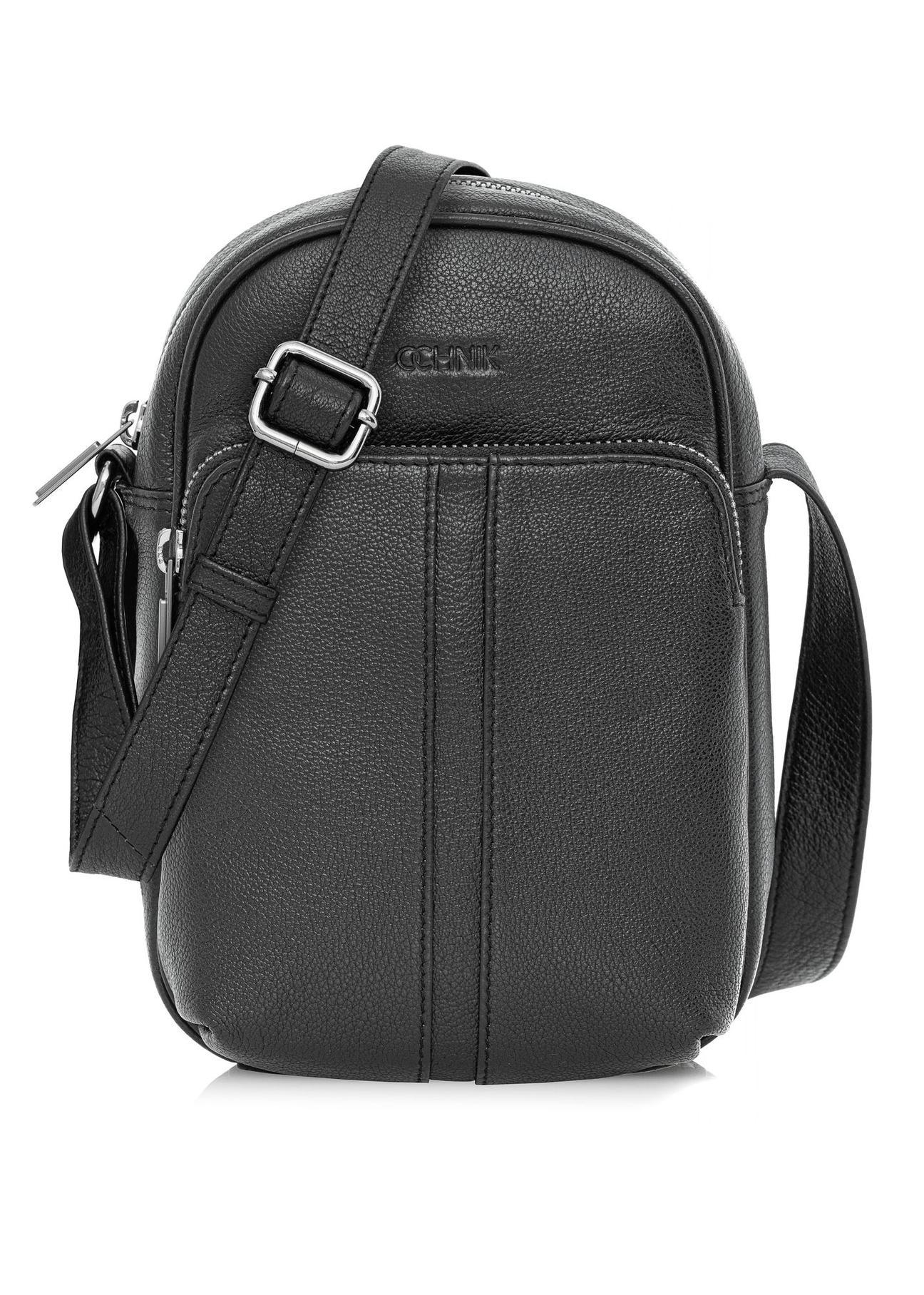 Black leather men's bag TORMS-0454-99(W25)-01