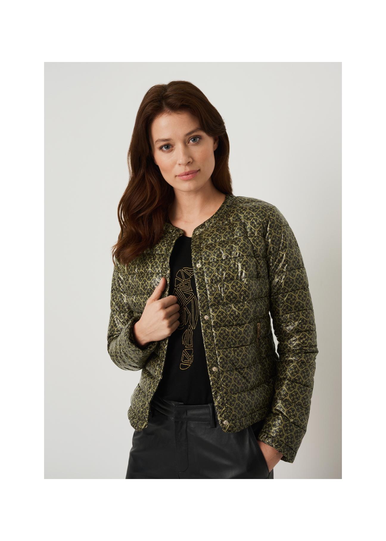 Women's quilted jacket with logo KURDT-0346-57(W22)-02