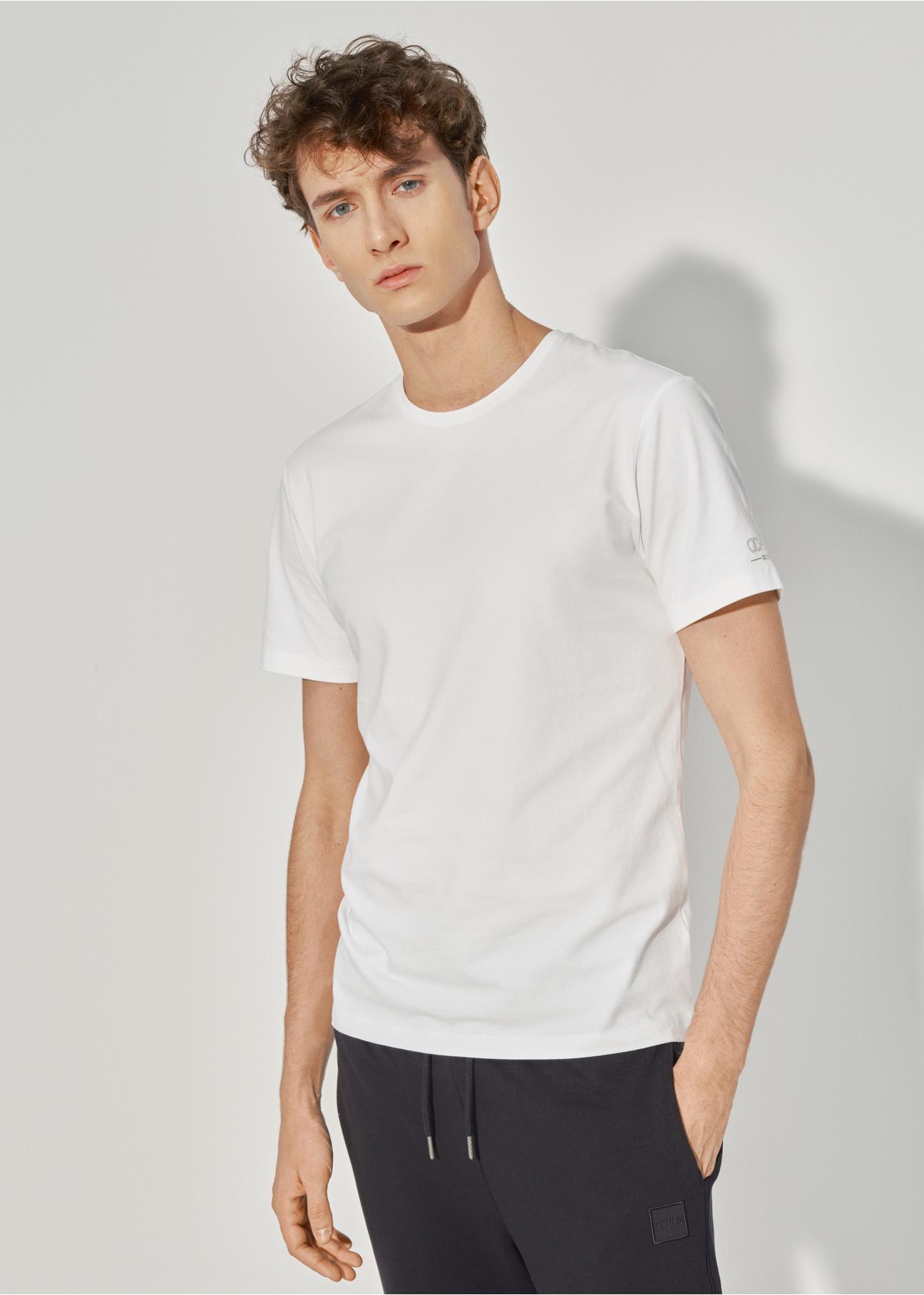 White basic T-shirt for men TSHMT-0091-11(KS)-01