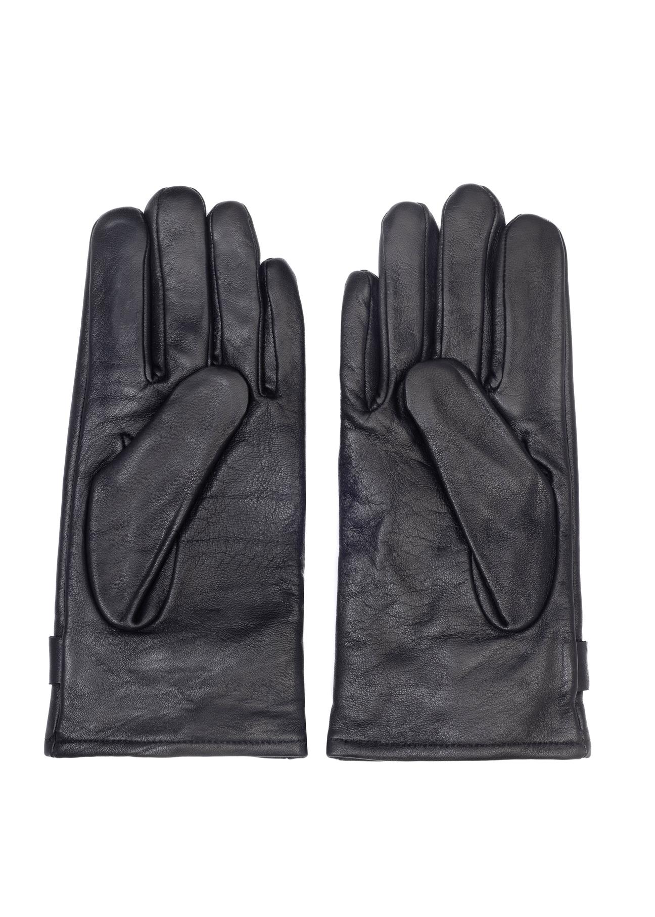 Men's adjustable leather gloves REKMS-0022-99(Z24)