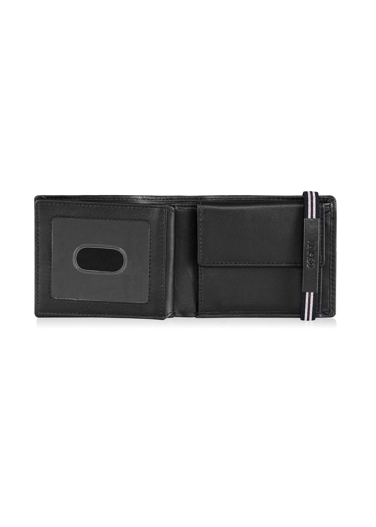 Men's leather wallet with elastic band PORMS-0517-99(W24)-05