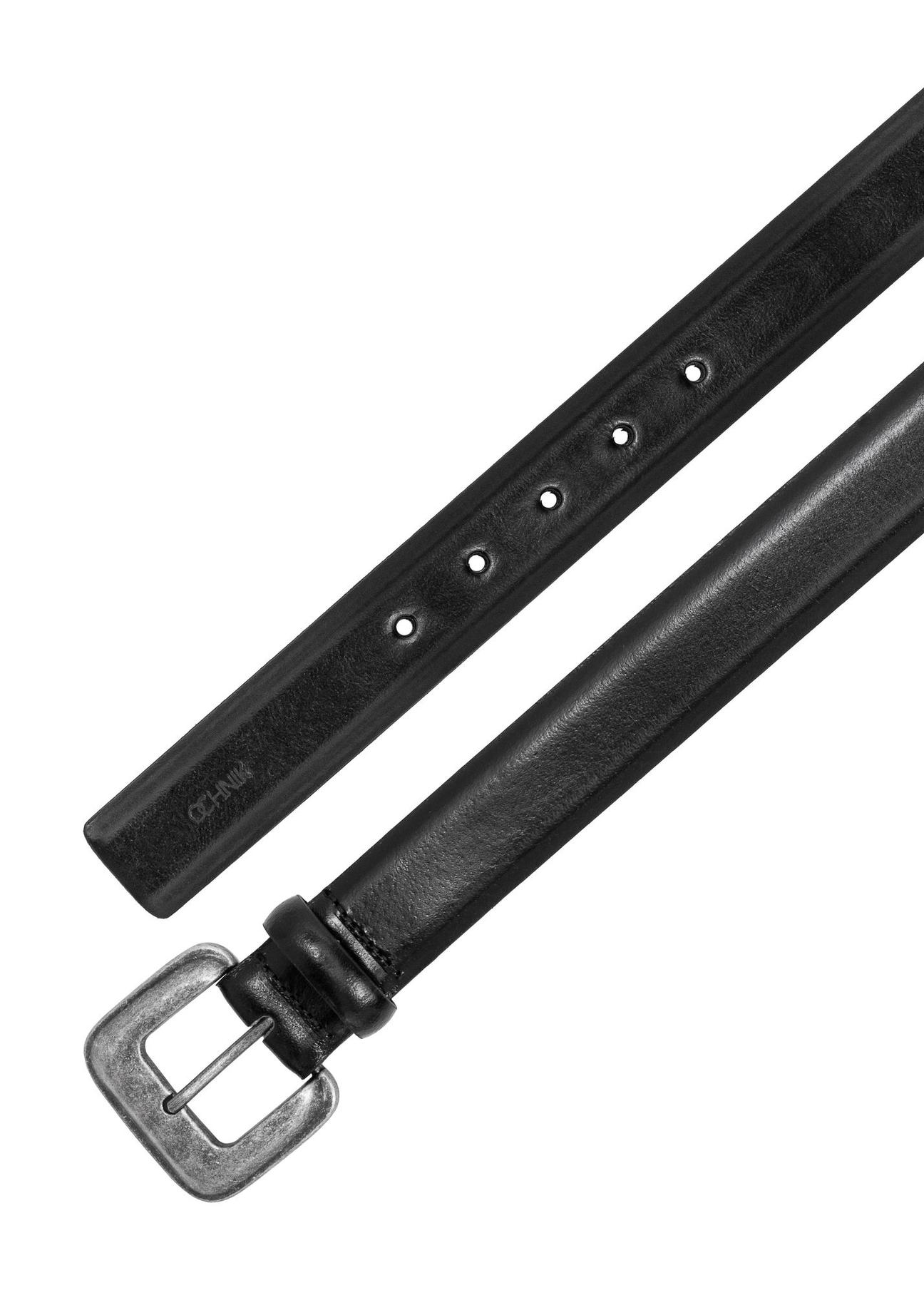 Black leather women's belt PASDS-0316-98(Z24)-03