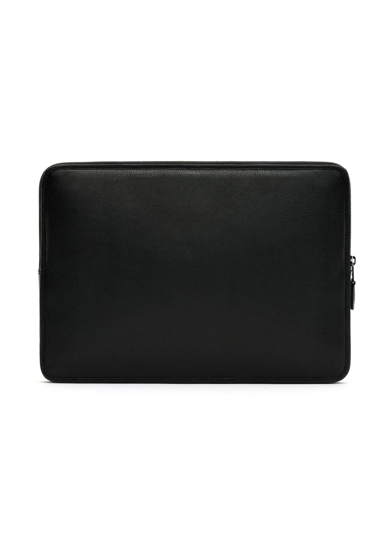 Black leather laptop briefcase TORMS-0455-99(W25)-03