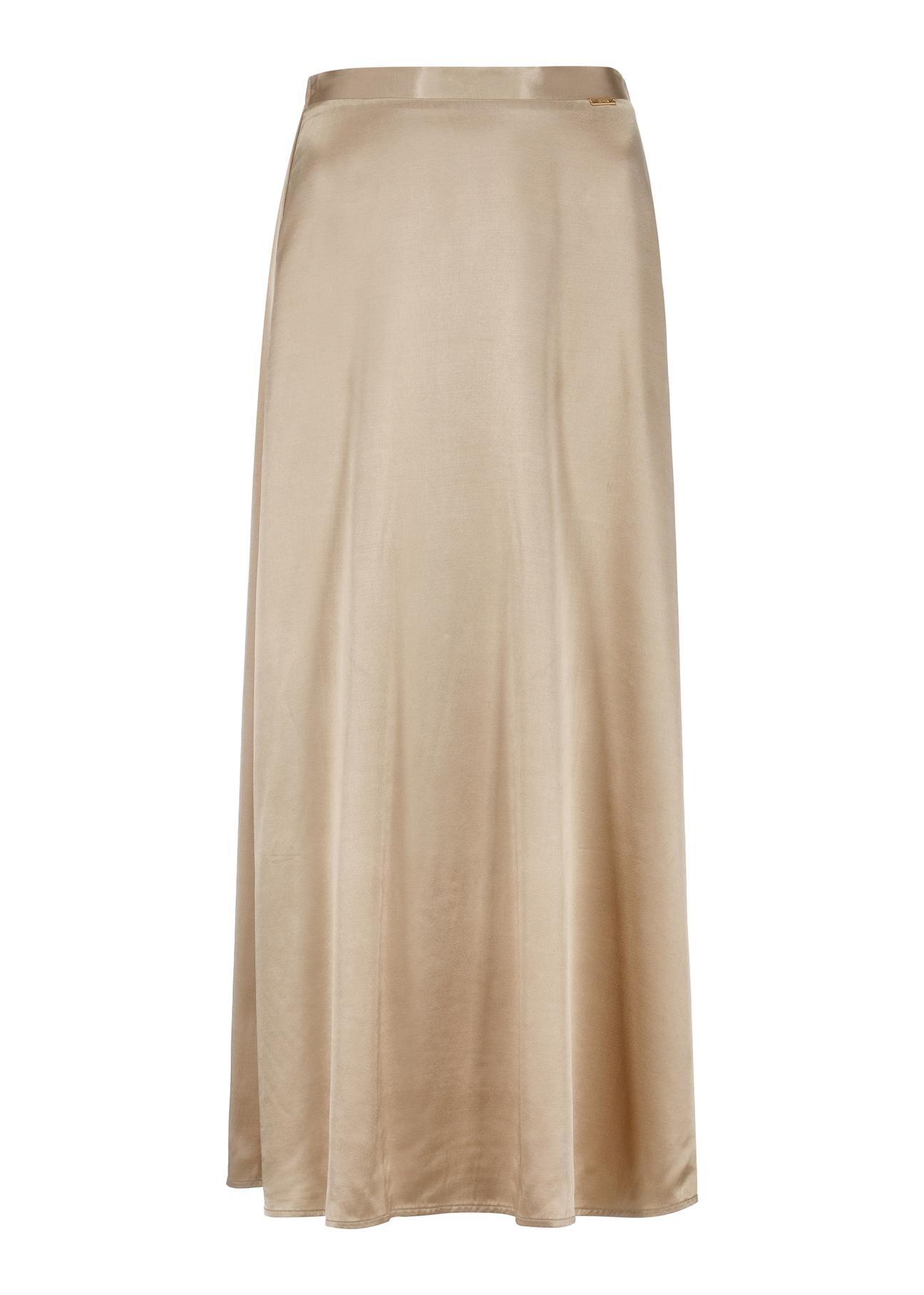 Long straight skirt in camel color SPCDT-0083-24(W24)-03