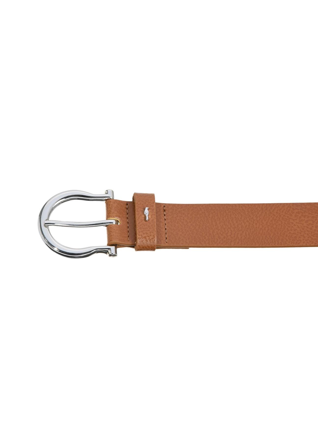 Brown leather women's belt PASDS-0274A-89(W24)-03