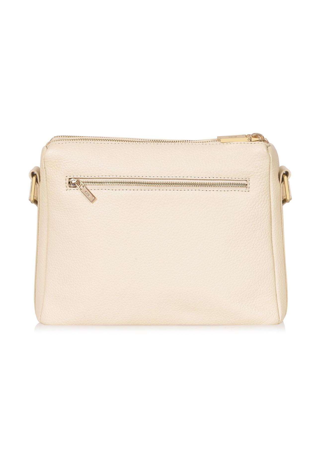 Cream leather handbag for women TORES-0983-12(W24)-04