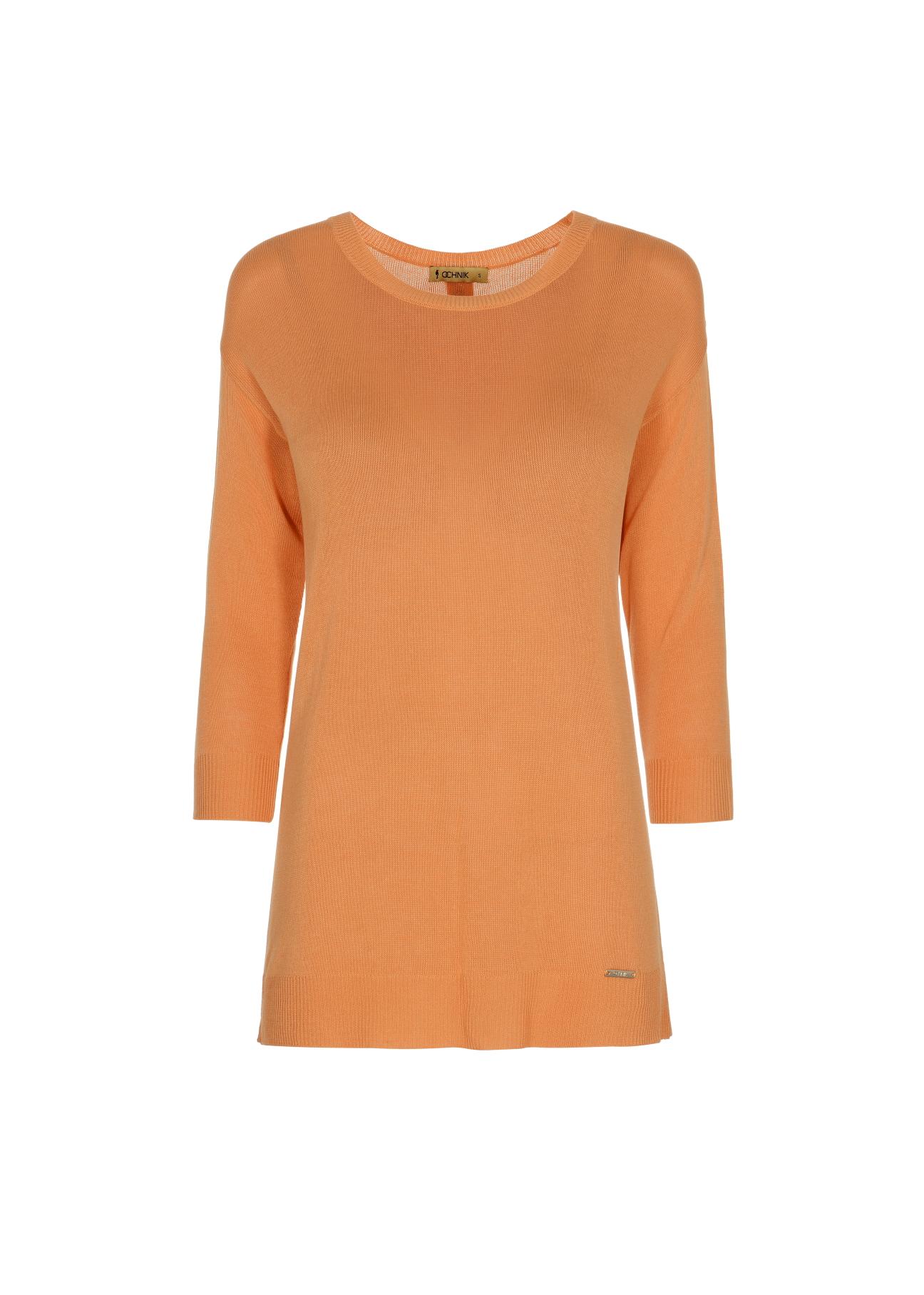 Women's orange blouse BLUDT-0140-30(W22)-03