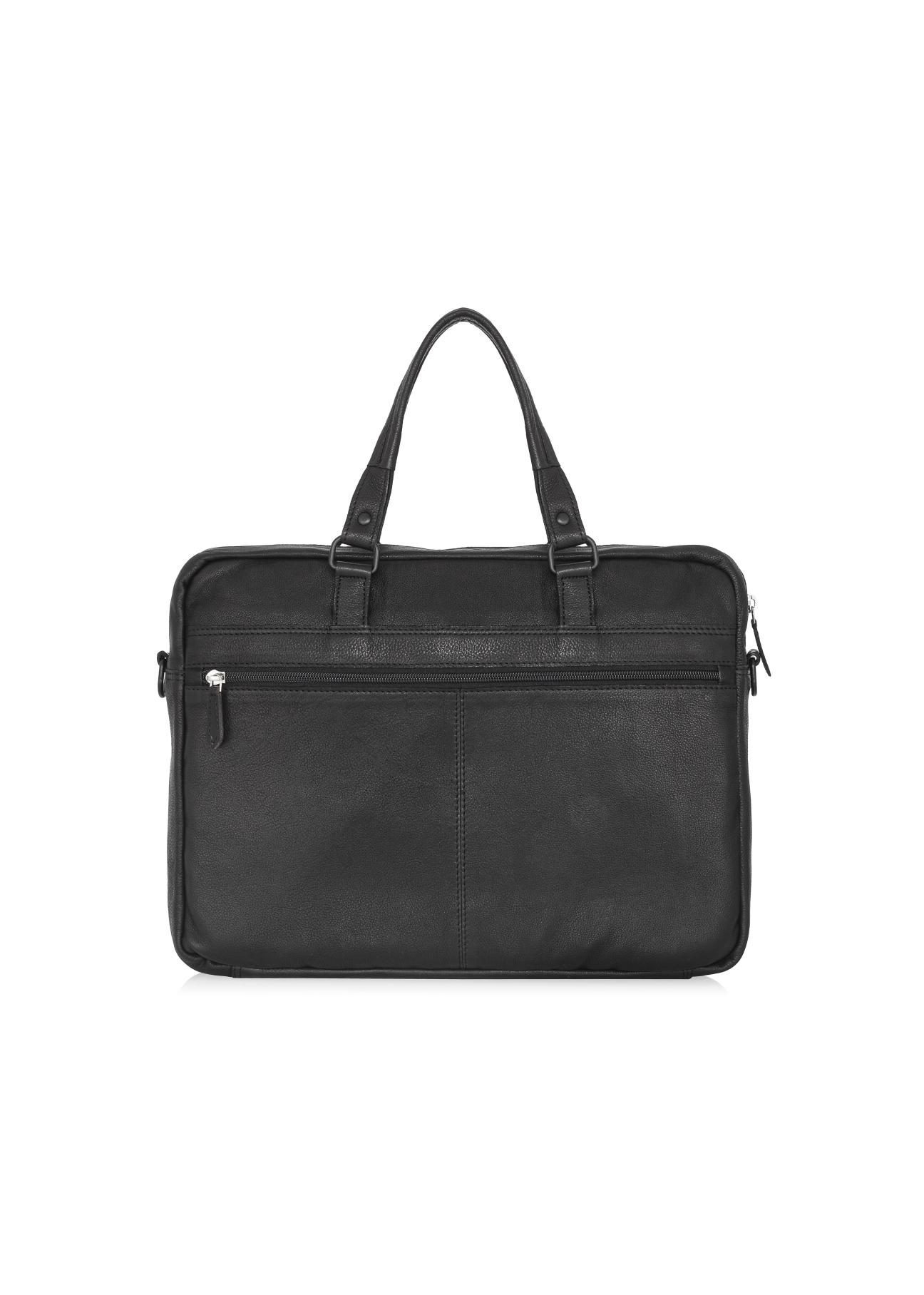 Black leather men's bag TORMS-0046N-99(Z24)-02