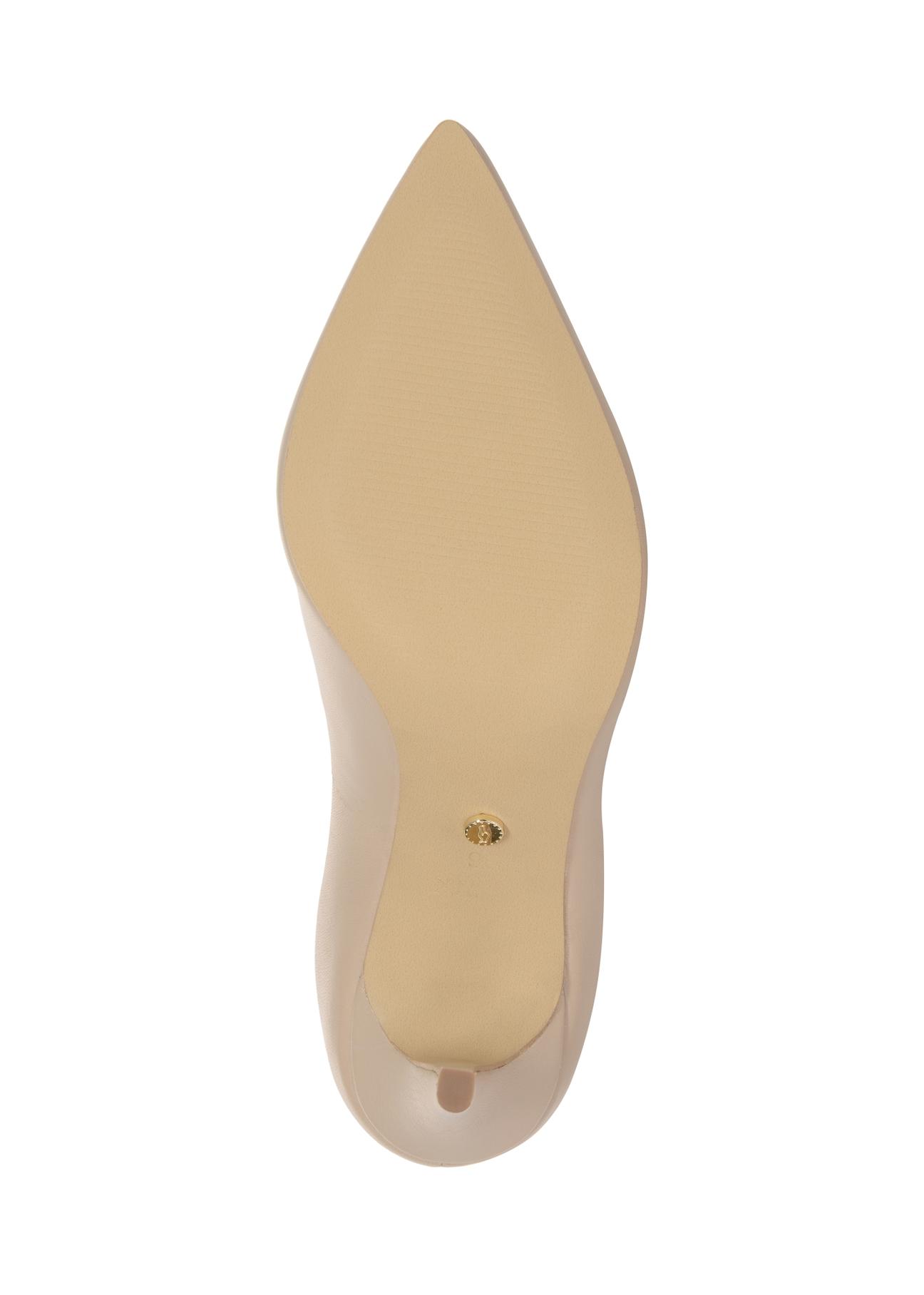 Beige leather women's stilettos BUTYD-0710-80(W24)-04