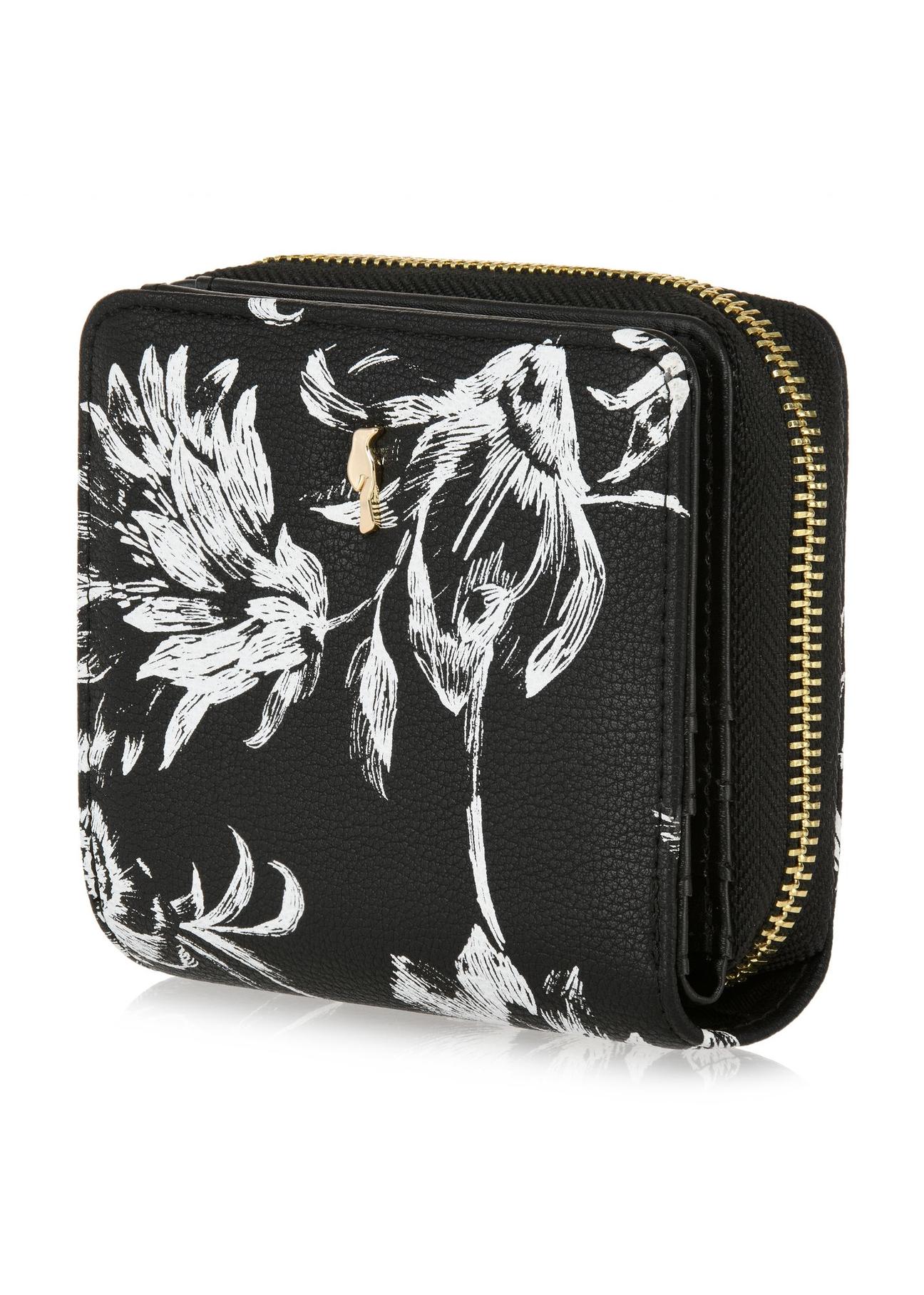 Women's small wallet in floral pattern POREC-0393-99(Z24)-03