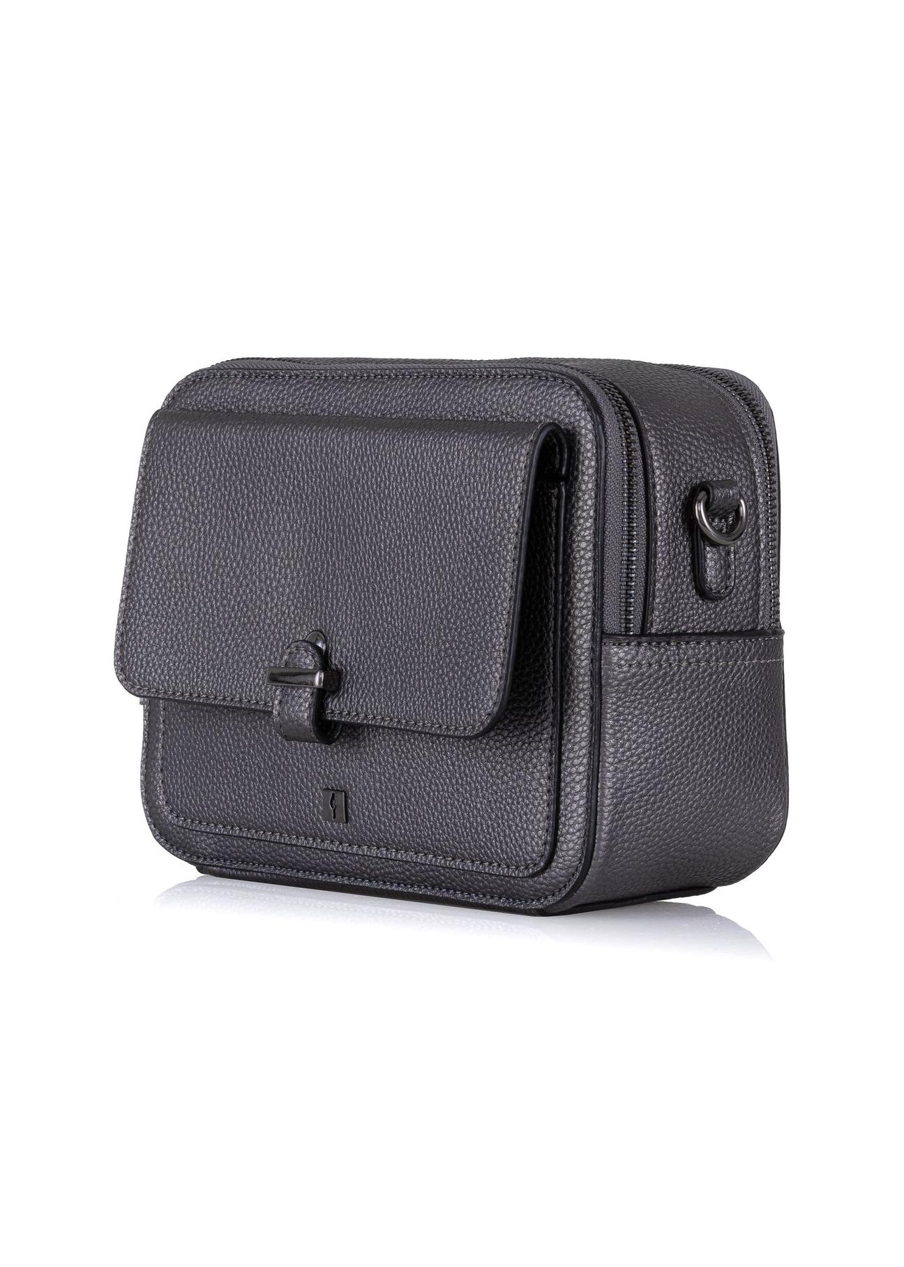 Gray two-compartment shoulder bag TOREC-0405B-95(Z24)-04