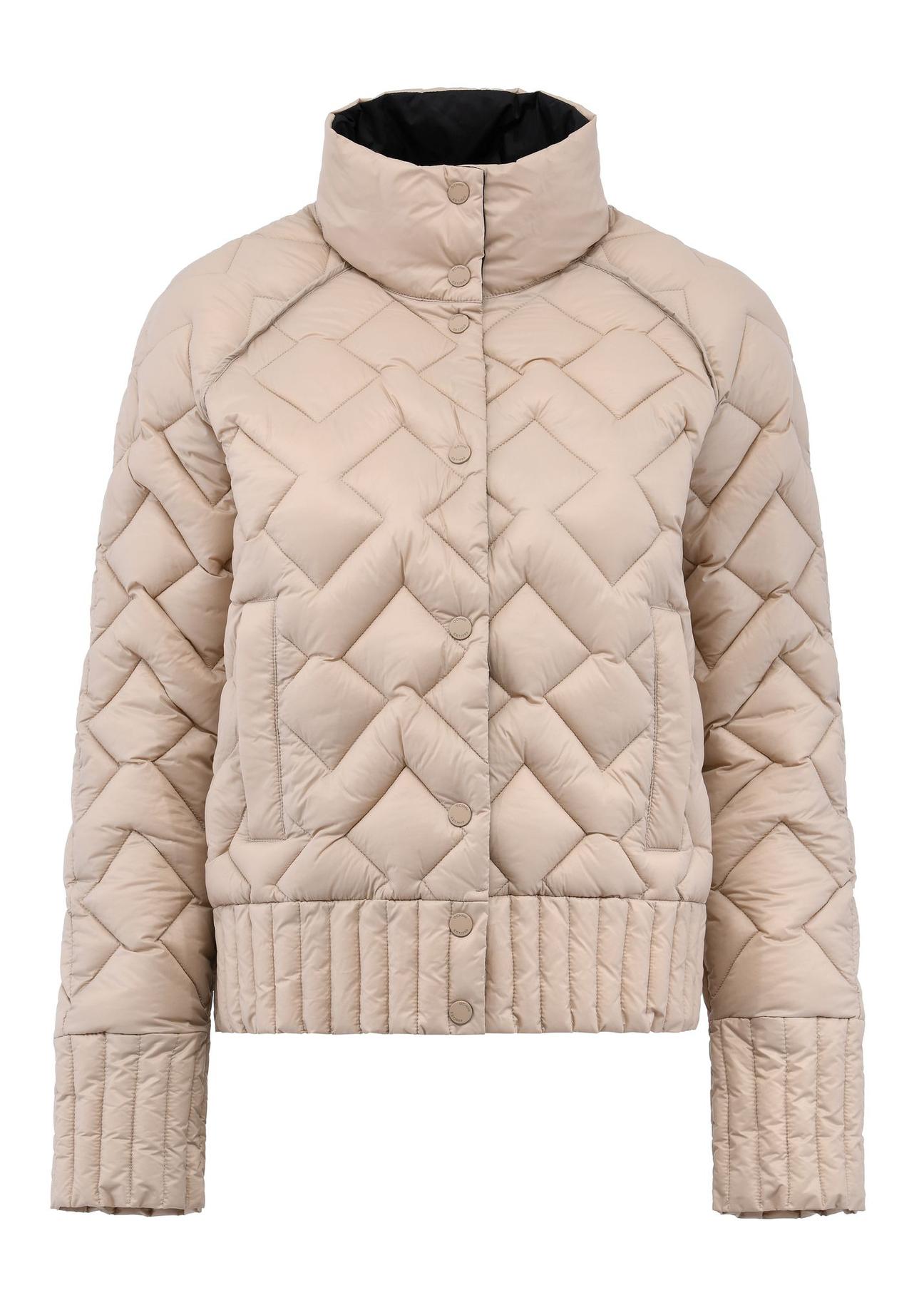 Beige quilted transitional women's jacket KURDT-0571-81(Z24) pic. 5