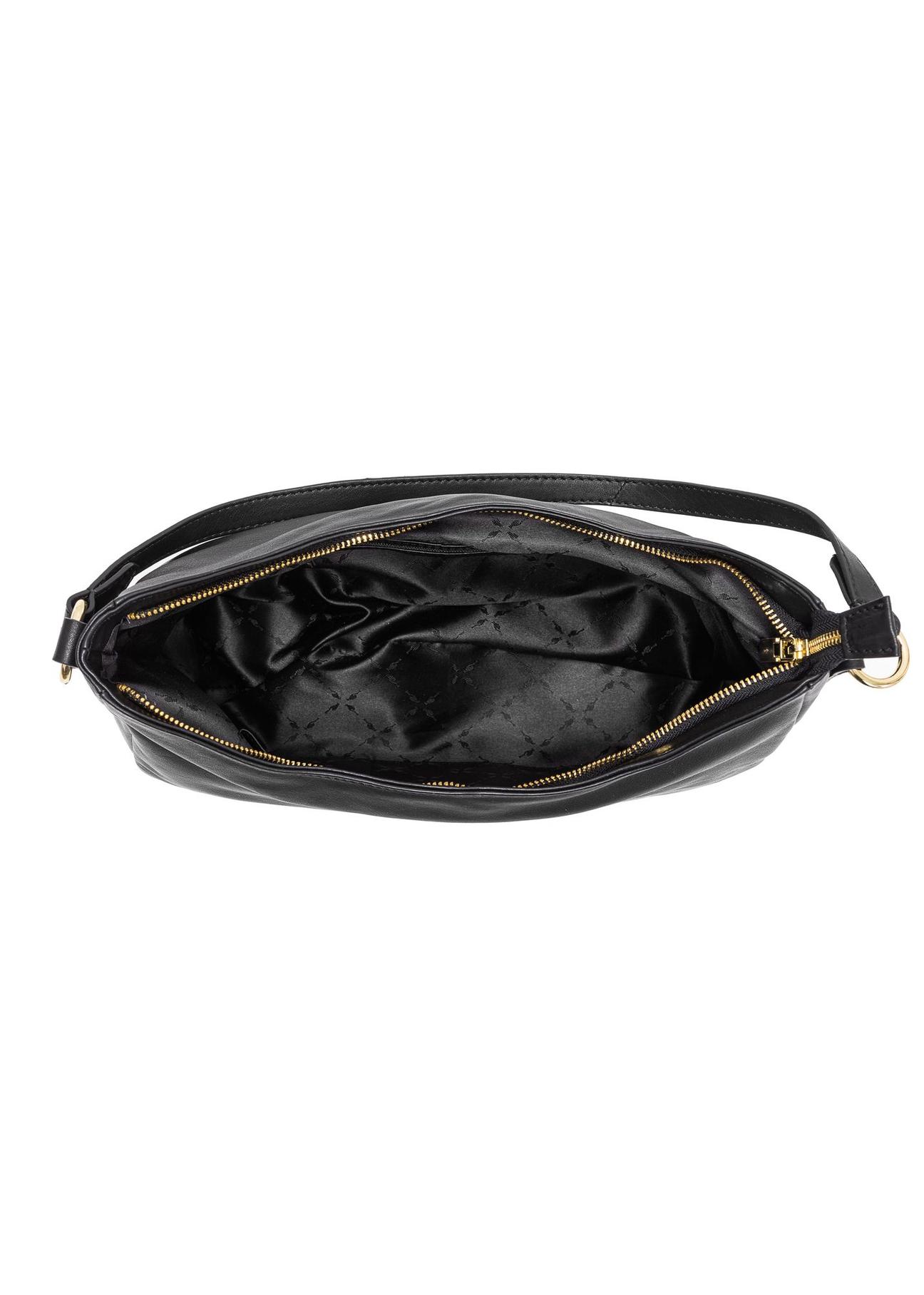 Black leather women's hobo handbag TORES-0937-99(Z24)-05