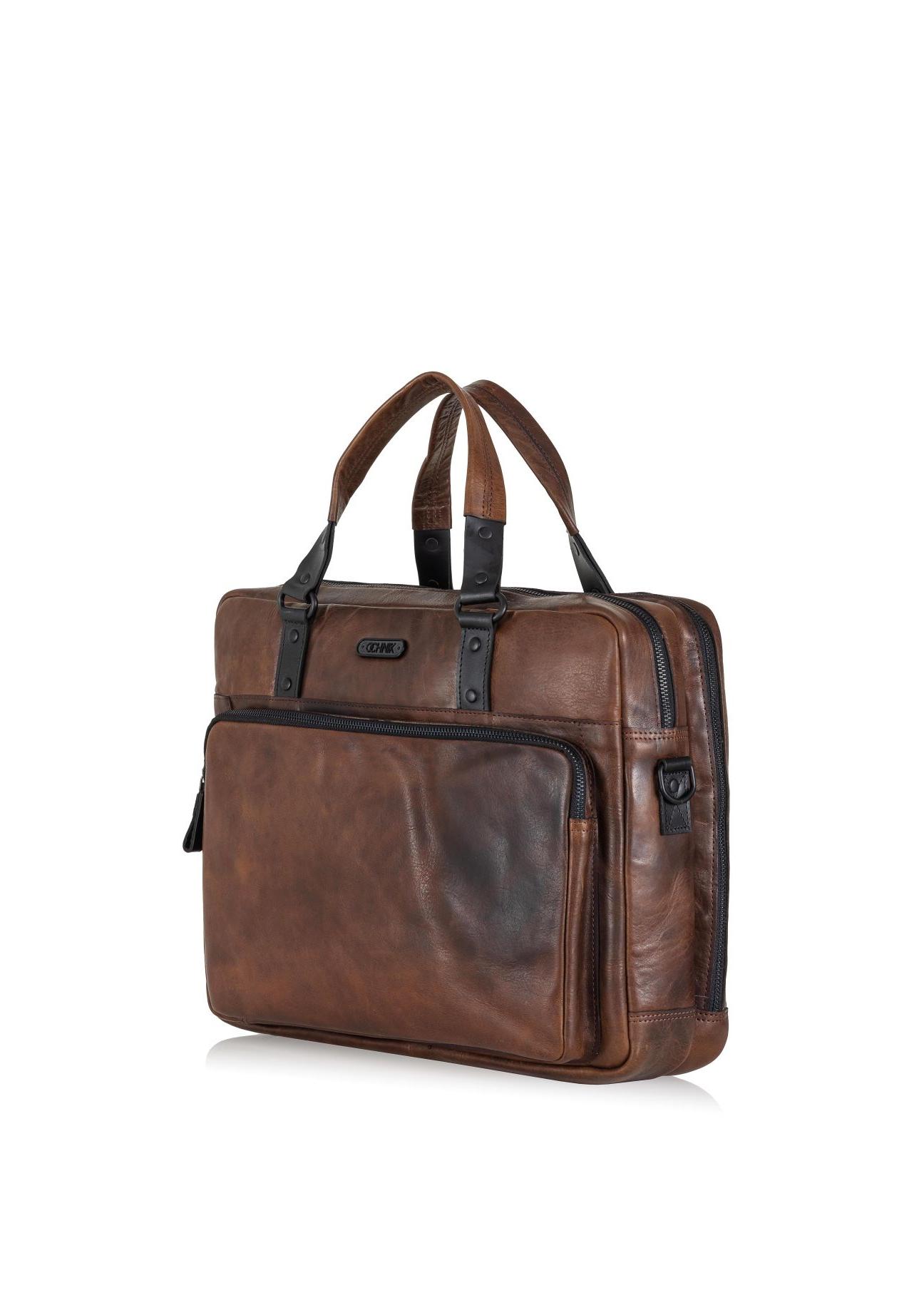 Brown leather men's bag TORMS-0100B-79(Z24)-07