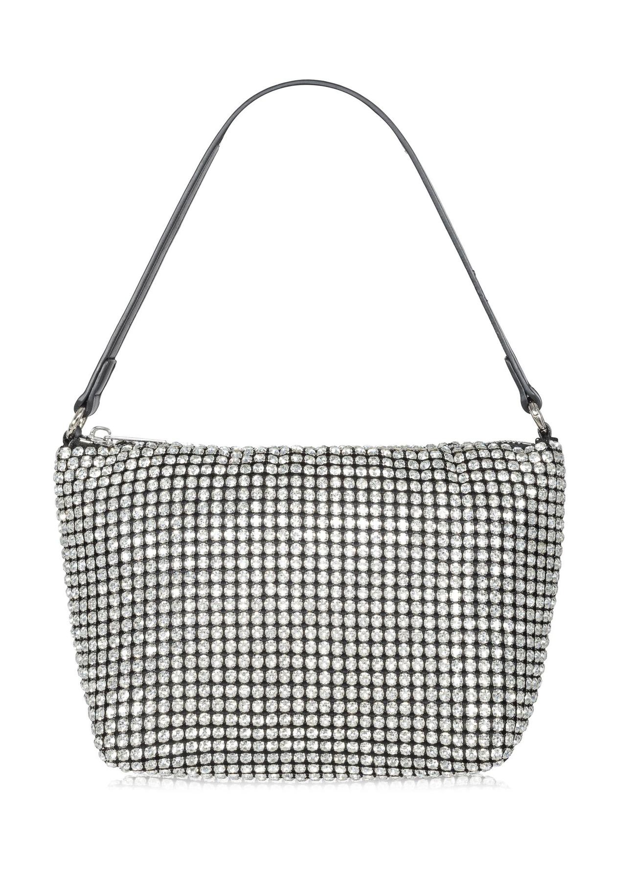 Small silver handbag with rhinestones TOREC-0853-92(Z23)-04