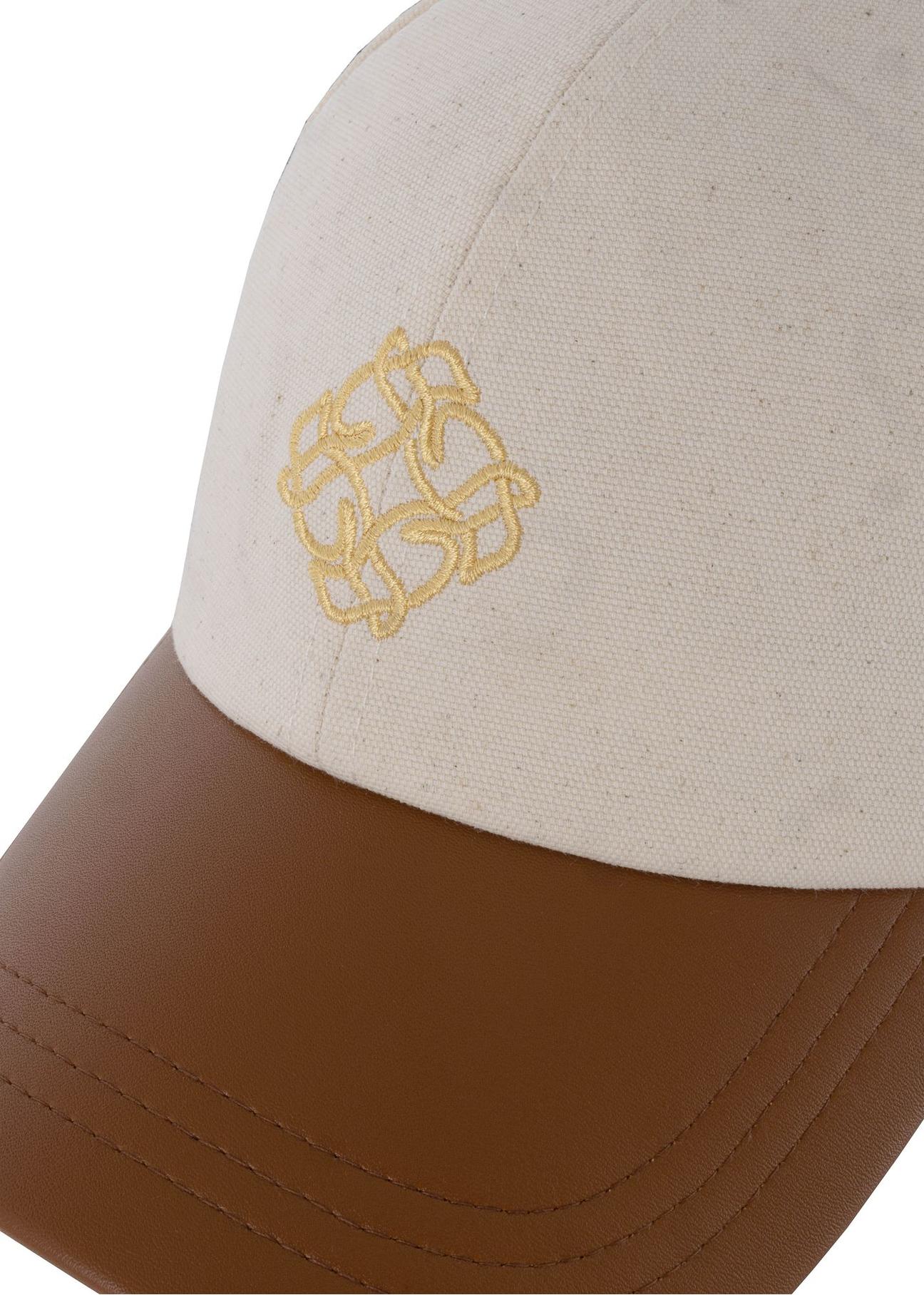 Beige baseball cap with monogram CZALT-0010-23(W24)-03